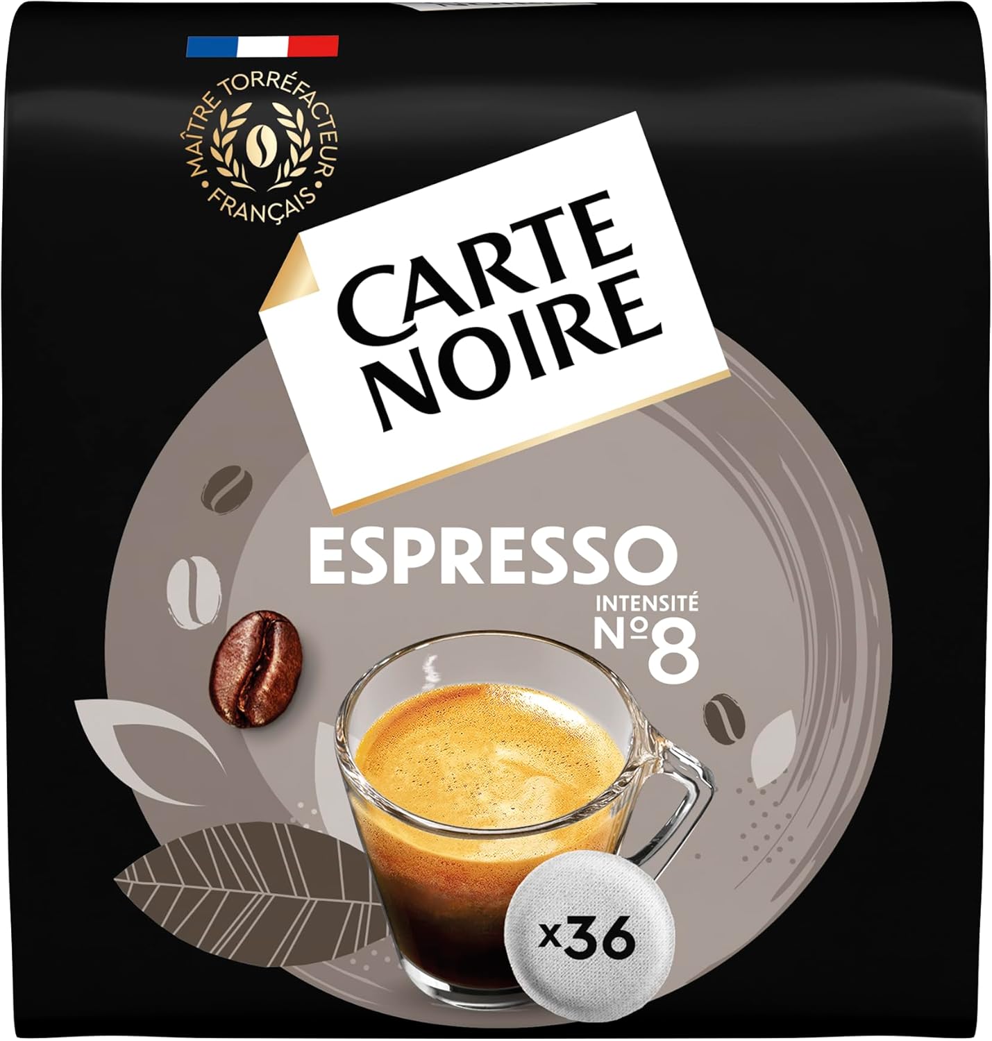 Detalle de CARTE NOIRE – Café en Dosettes Souples Corsé N°7, 180 dosettes compatibles Senseo