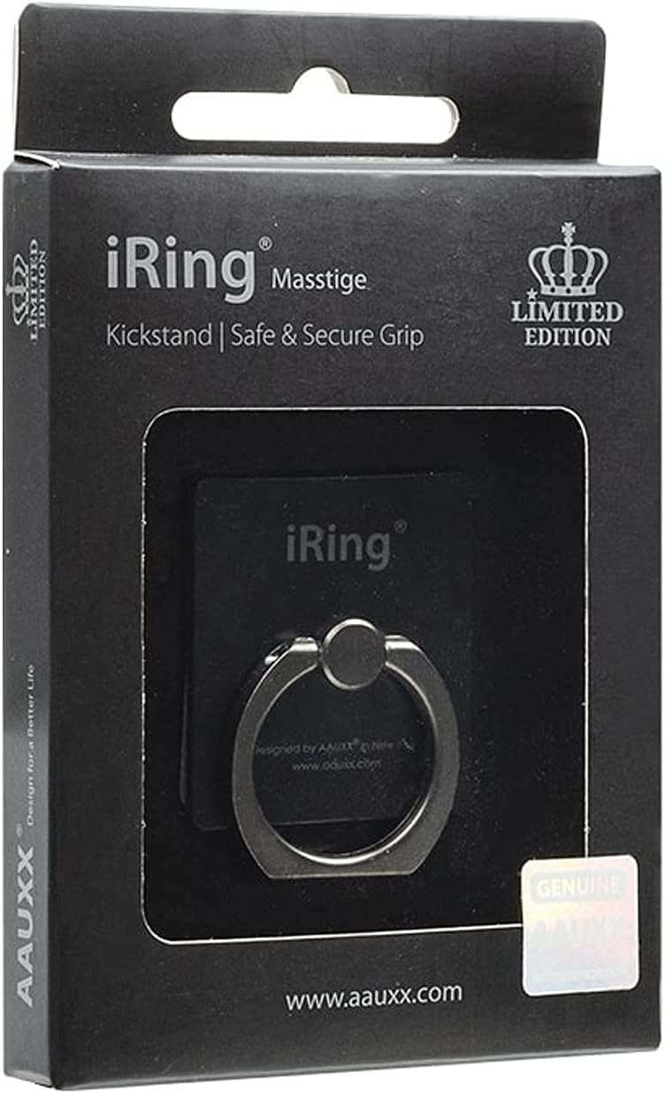 Detalle de AAUXX(オークス) iRing Limited Edition UMS-IRLEB01BL スマホリング ブラックシャフト/ブラック