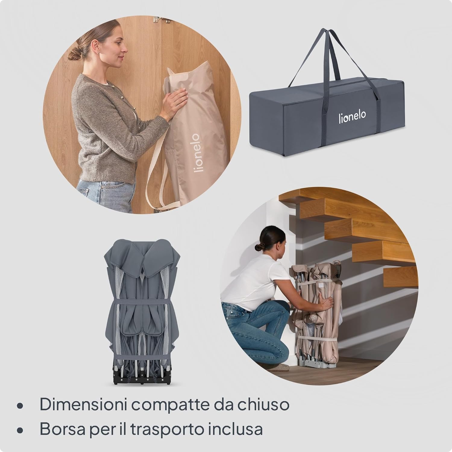 Thumbnail 5 de Lionelo Florence XL Easy Fold: Box per Bambini XL 180 x 200 cm, pronto all’uso e senza montaggio