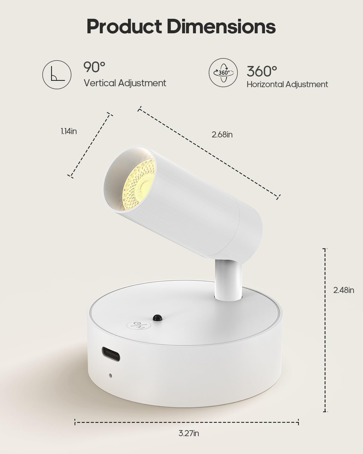Thumbnail 6 de GOODEA Battery Operated Spot Light Indoor with Remote – 3 CCT Dimmable, 3000mAh Rechargeable Wall/Uplighting