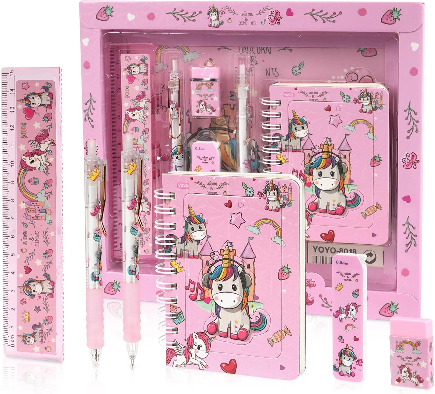 Detalle de OFFCUP Ensemble de papeterie Licorne 6 pièces