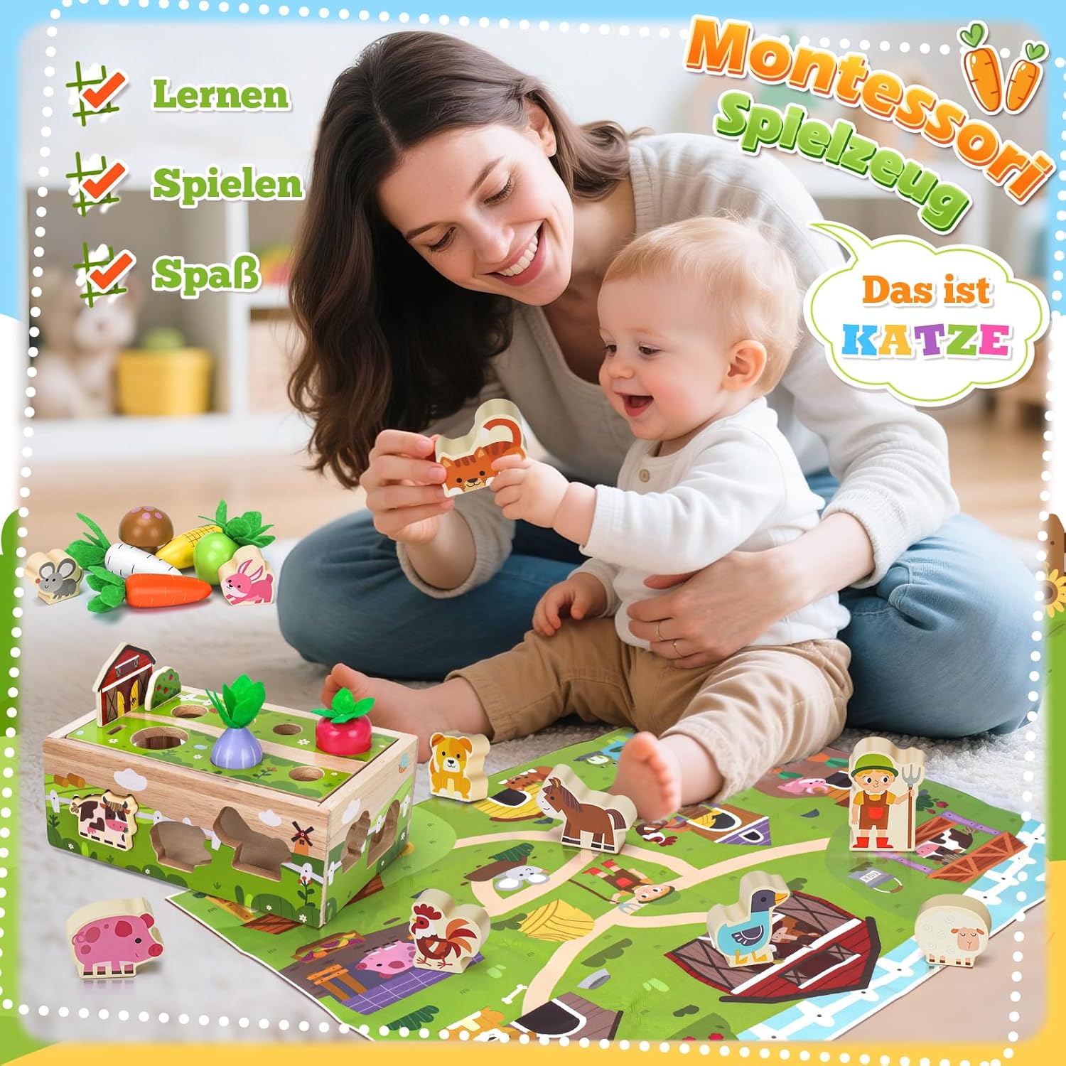 Detalle 2 de Montessori Spielzeug ab 1 Jahr