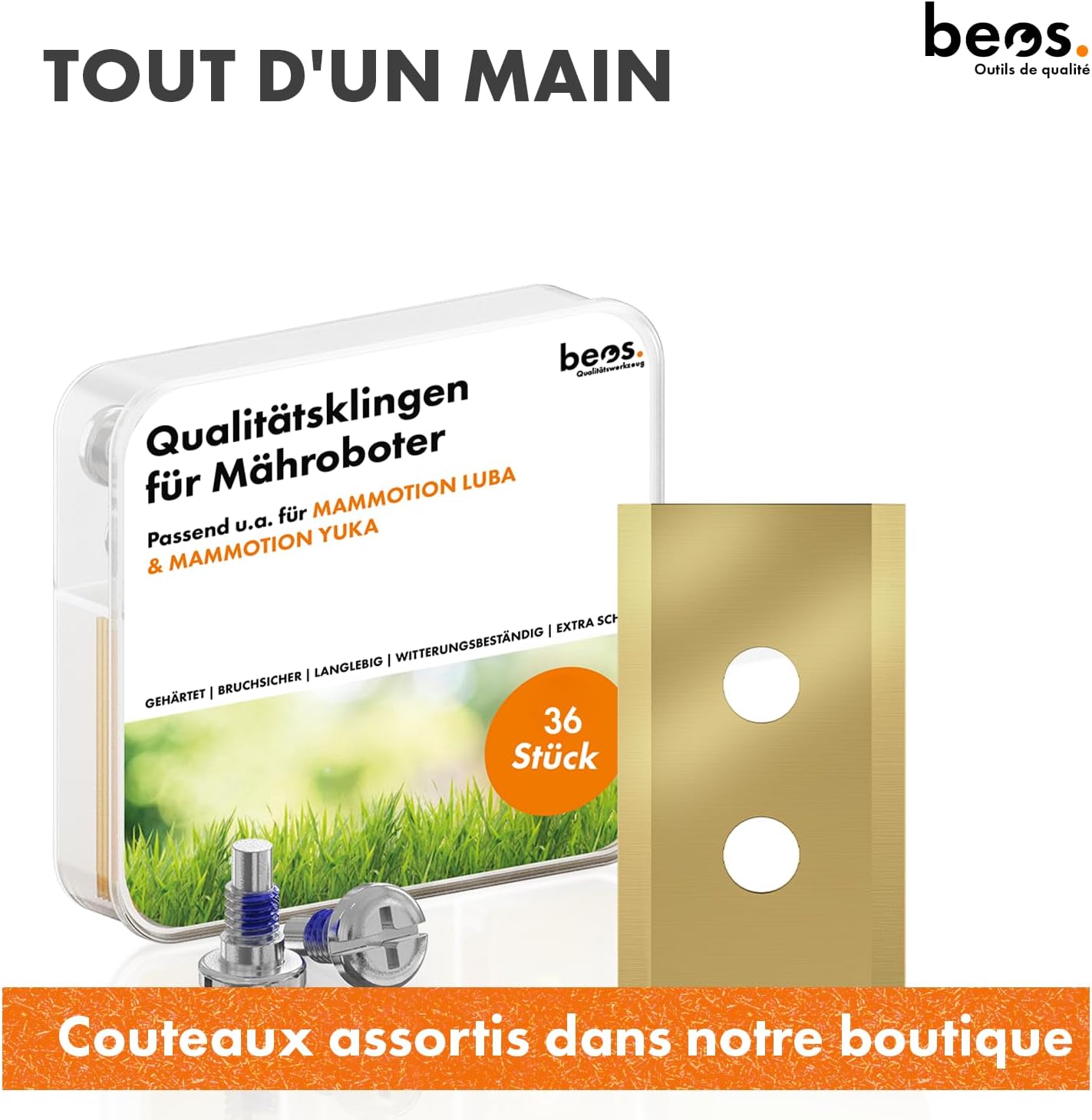 Thumbnail 6 de BEOS Tuning – plateau de lames pour tondeuses-robots, compatible Mammotion LUBA 1 AWD et LUBA 2 AWD (jusqu’en 2024) – 6 compartiments