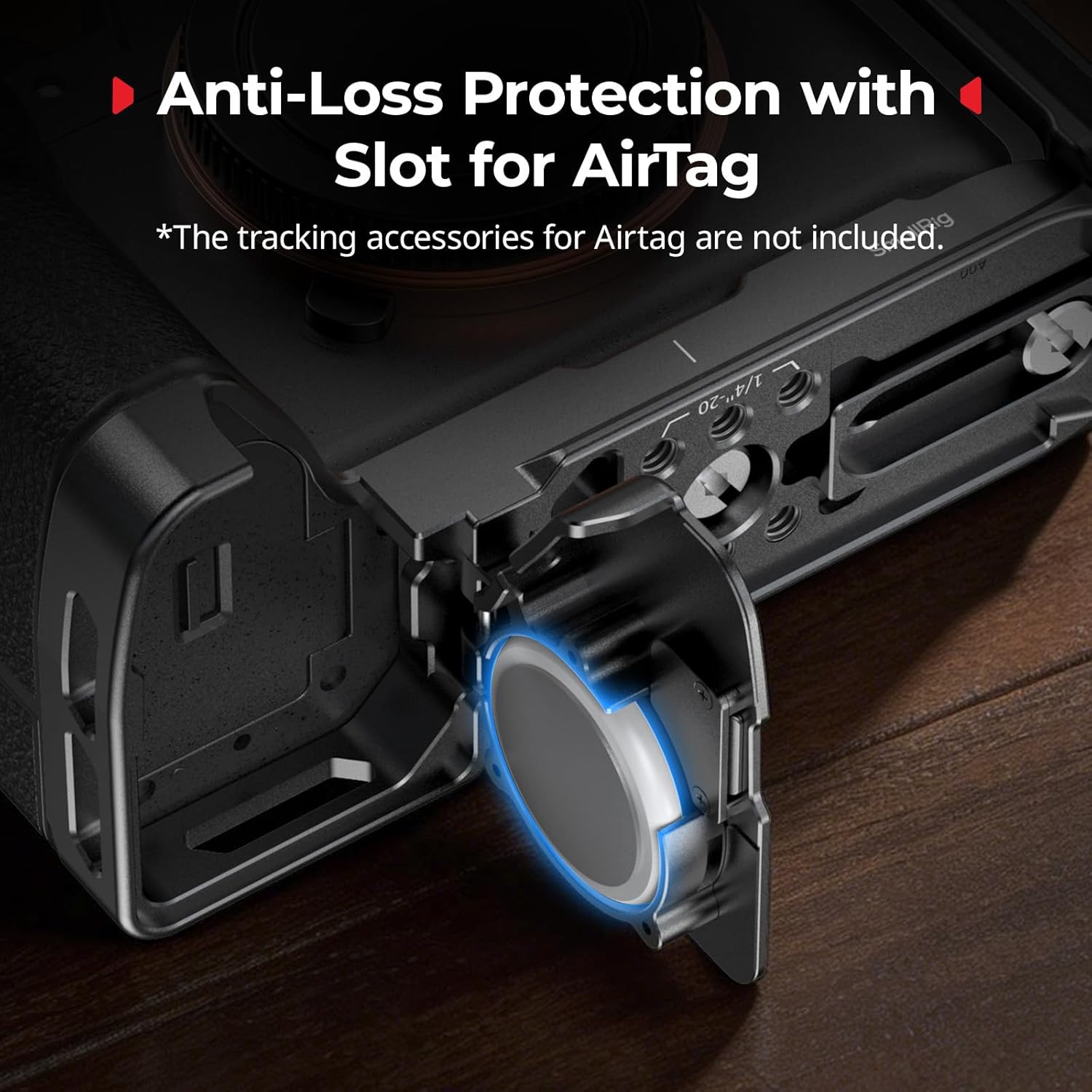 Detalle de SMALLRIG Piastra di montaggio a L con slot AirTag per Sony Alpha 7 V / 7R V / 7 IV (6034)