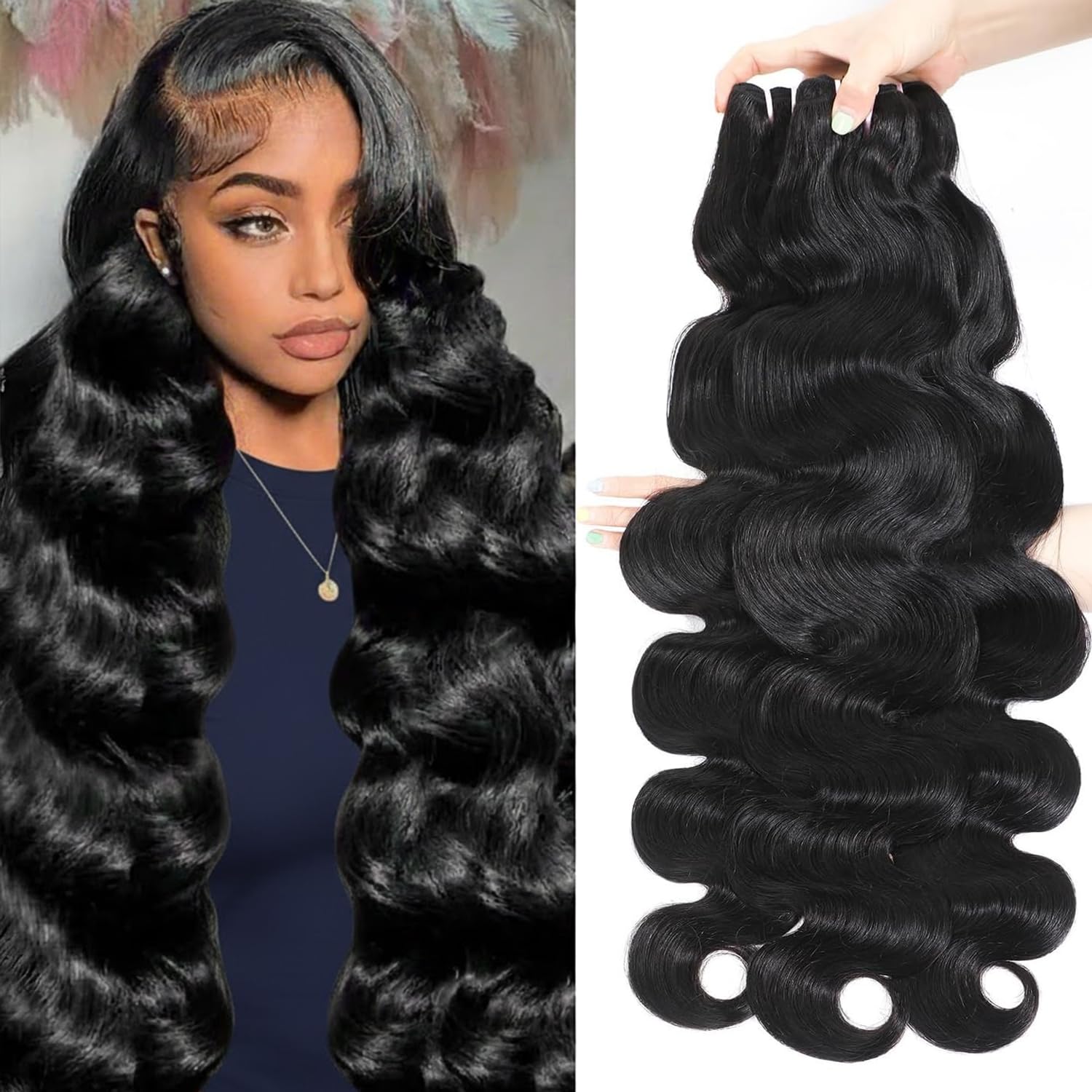 Detalle de EPAKUL Body Wave Hair Bundles 18 Inch