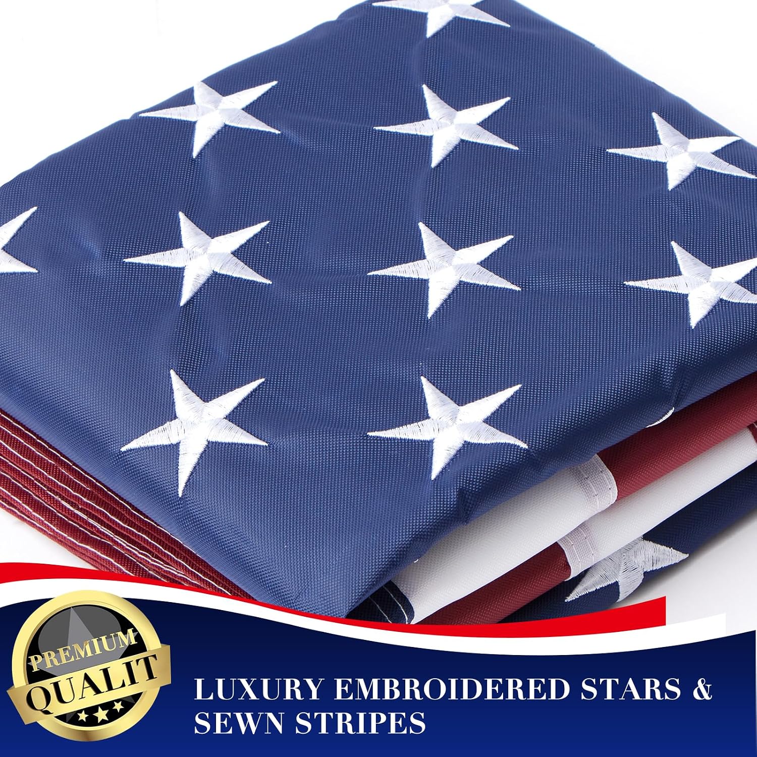 Thumbnail 4 de Hogeoetom American Flag, 210D Polyester, 2×3, Lock-Stitched with Brass Grommets