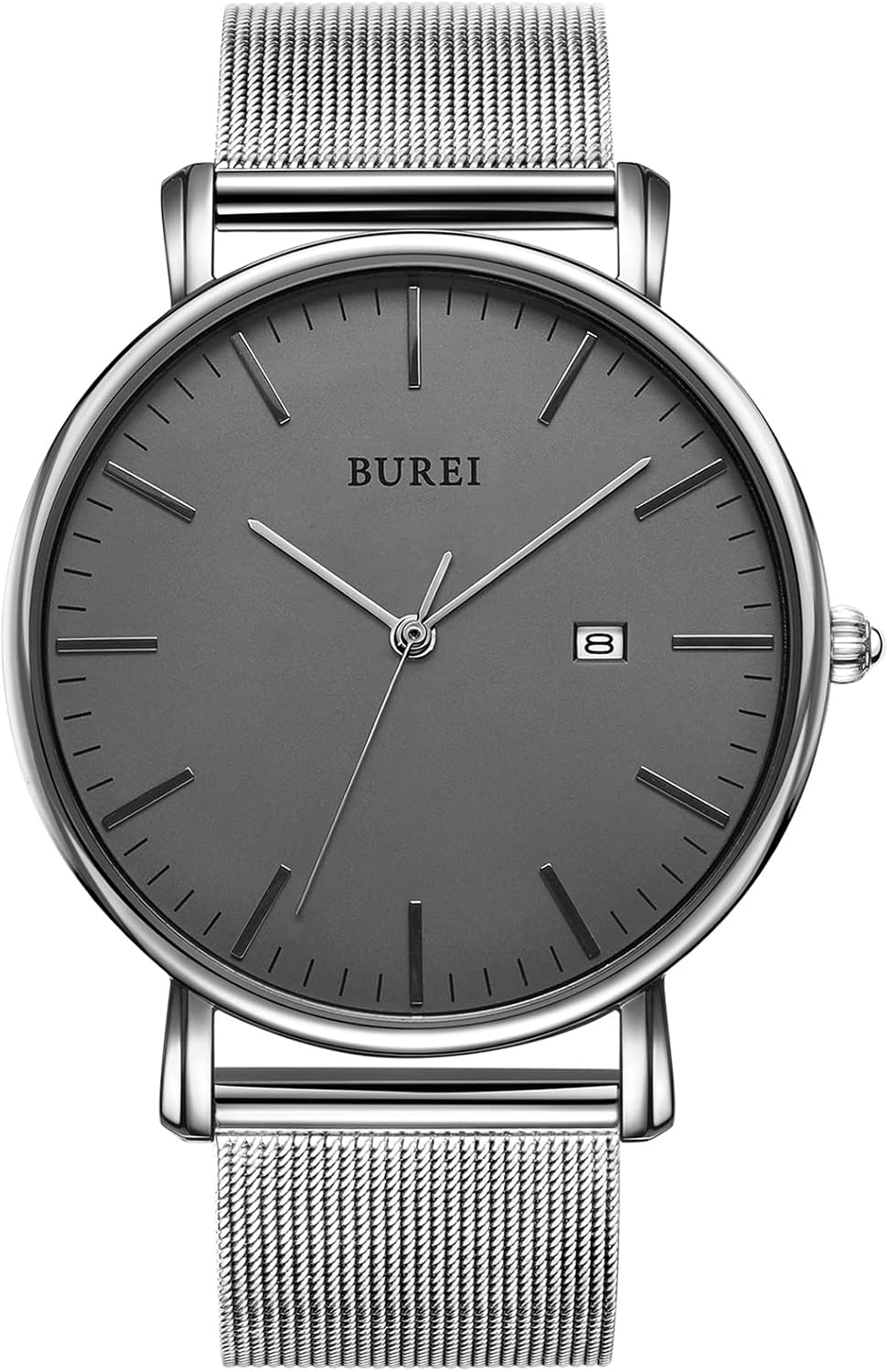 Thumbnail 6 de BUREI Ultra Dünne Herrenuhr mit Datum