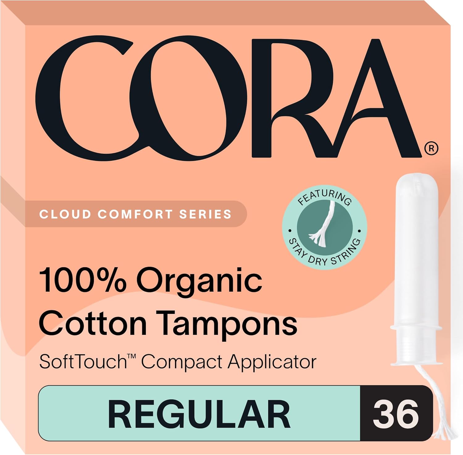 Cora Organic Tampons 36 Regular tampons 🩸