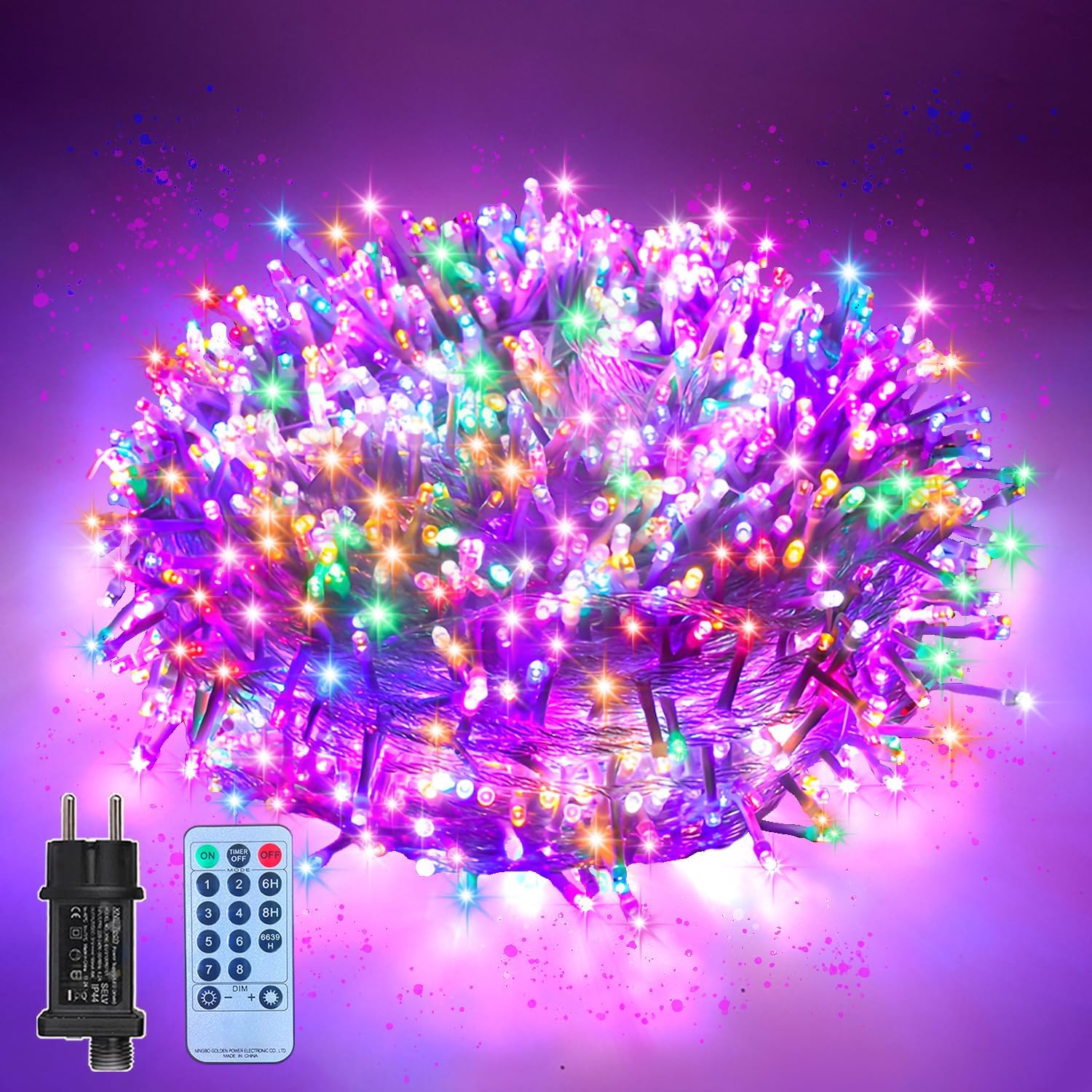 Detalle de taiyongkang PLLD-24M-200LED-COLOR-TP lichtsnoer 24 m met 200 leds