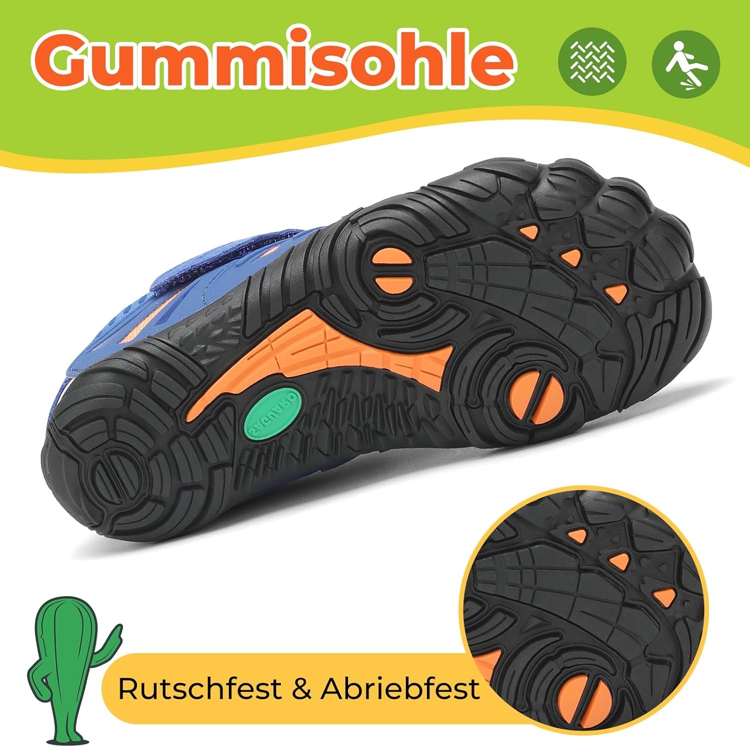 Detalle de SAGUARO Barfußschuhe Kinder – Barfußschuhe, schnell trocknend, Gr. 24–36