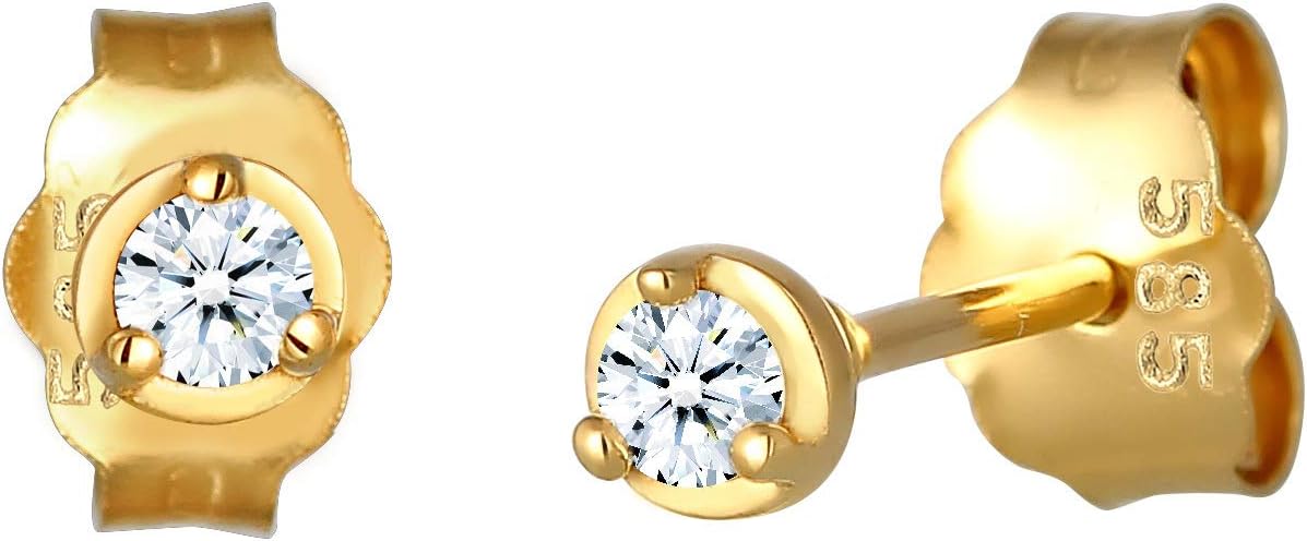 Detalle de DIAMORE Elli Ohrringe Solitär 0,06 ct Gelbgold