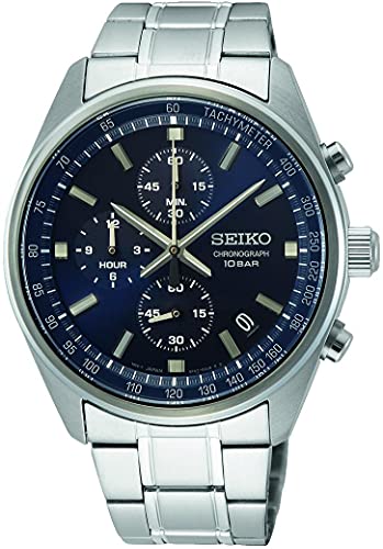 Detalle 2 de Seiko Herren-Uhr Quarz Edelstahl SSB377P1 – zeitlose Quartz-Uhr mit Edelstahlarmband