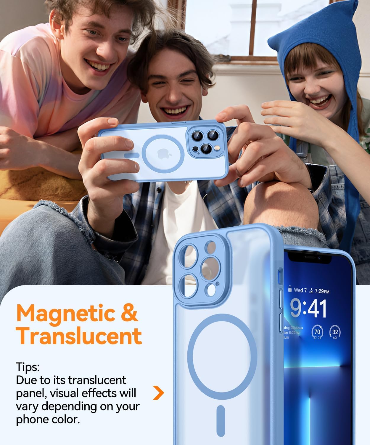 Thumbnail 2 de CANSHN Coque magnétique iPhone 13 Pro 6,1 pouces