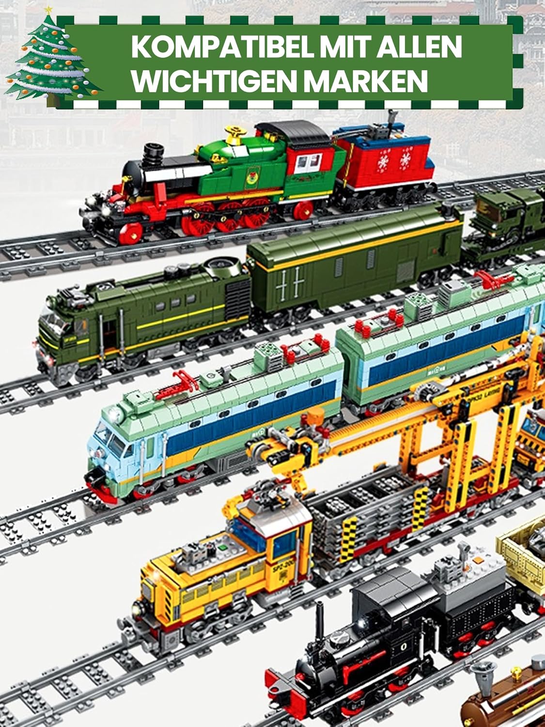 Thumbnail 5 de Hapoyxm City Eisenbahn Schienen-Set 54-teilig