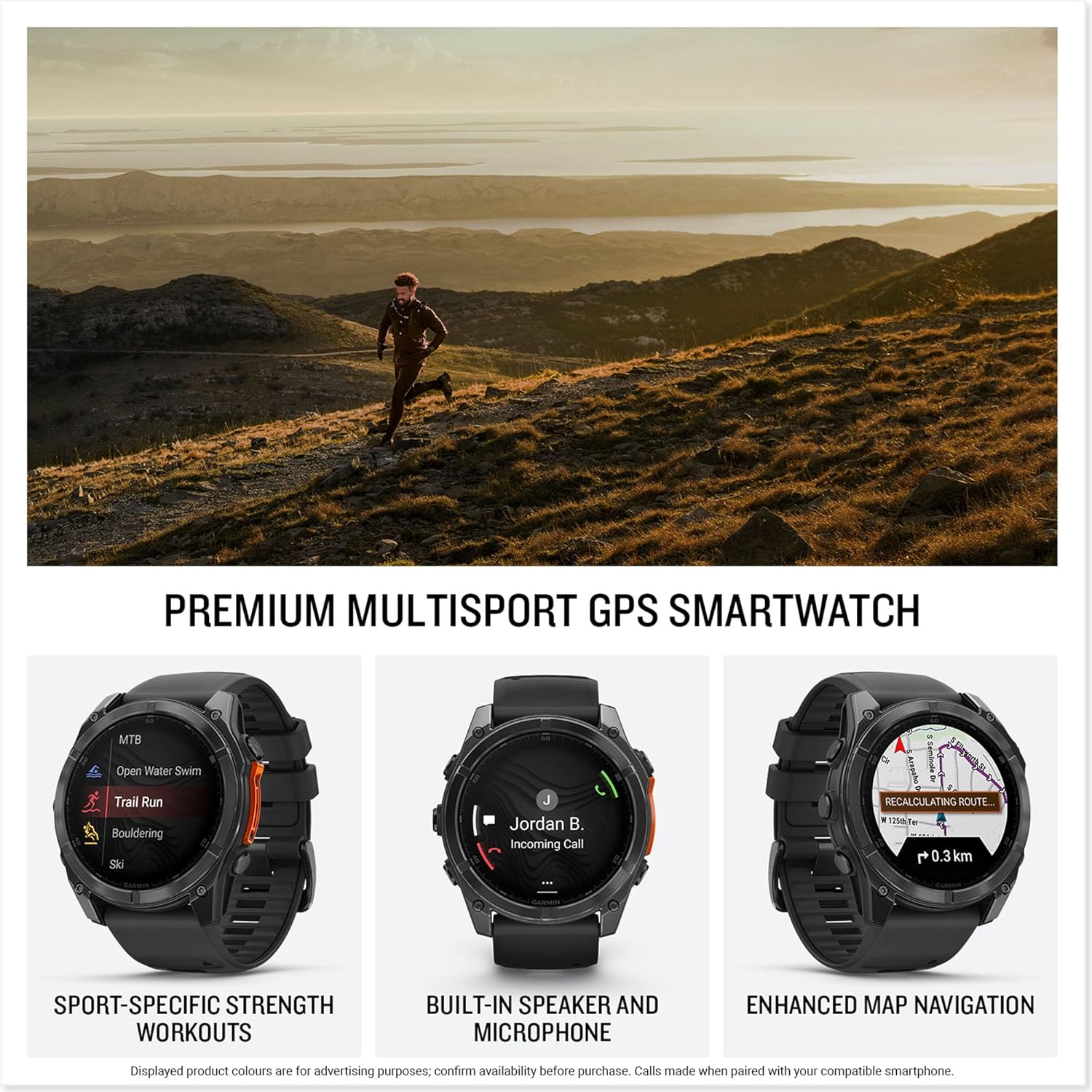 Thumbnail 2 de Garmin fēnix 8 51mm Premium GPS Smartwatch – Slate Grey