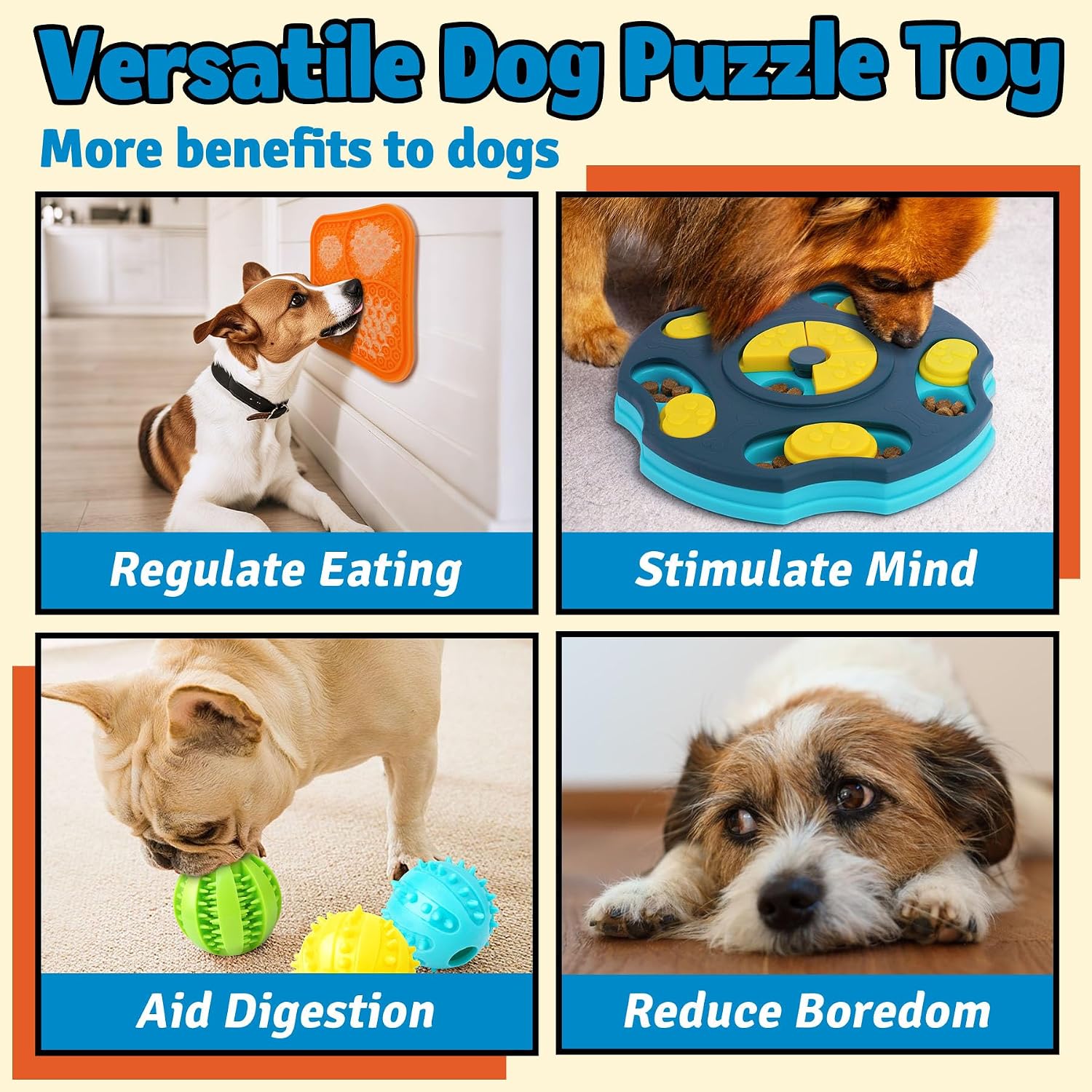 Detalle 1 de Forfon FFPT1 Dog Enrichment Toy Set with Puzzle, Lick Mats & Treat Balls