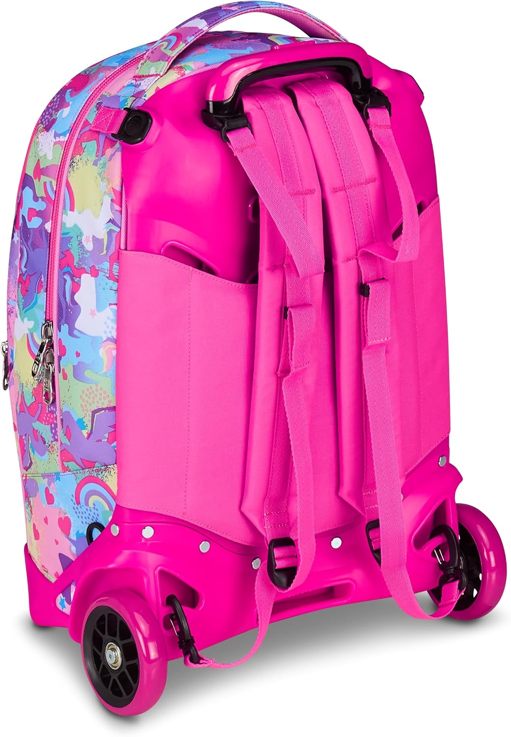 Detalle de SJ GANG STYLE JAM GANG GANG Trolley Scuola Cuccioli New Tech 3 in 1 con carrello sganciabile, rosa