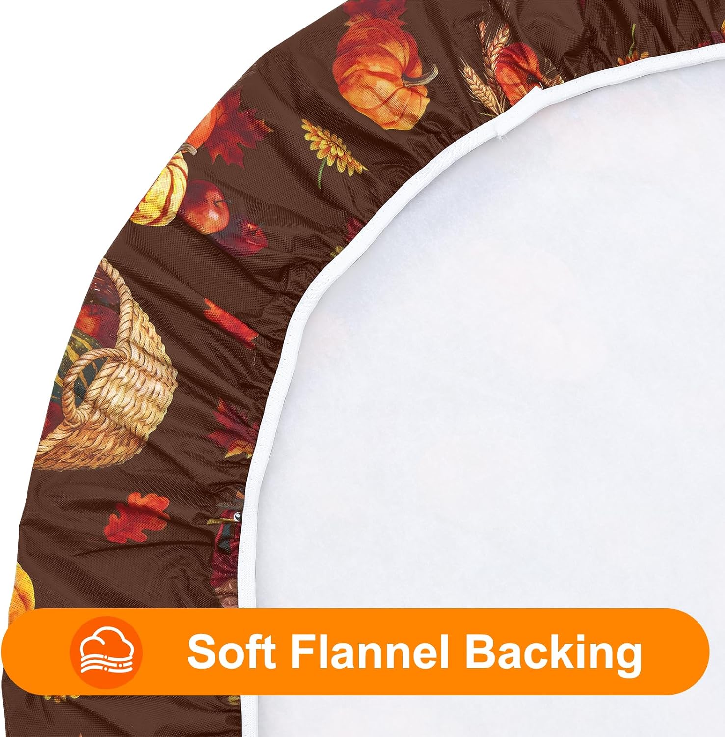 Detalle de Smiry Round Fitted Tablecloth, 42–50-Inch Tables