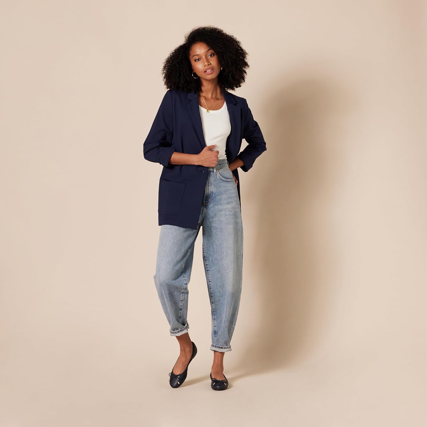 Detalle de Amazon Essentials Damen Billie Ballerinas für Alltag & Anlass – mit flexiblem, rutschhemmendem Laufsohle