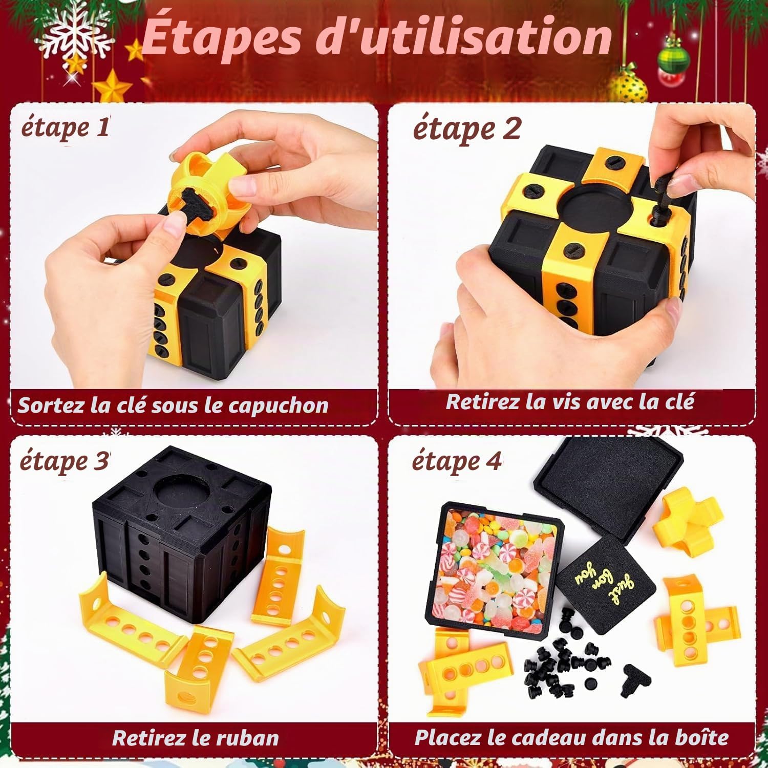 Detalle de CelestiMingle 3D-puzzelgeschenkdoos met schroeven en draaimechanisme