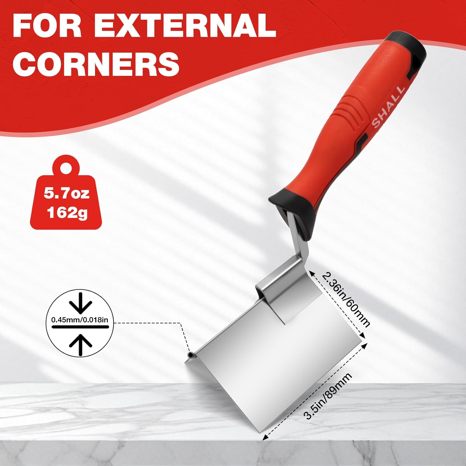 Thumbnail 2 de Shall Edelstahl Eckkelle-Set für Innen- und Außenwinkel, abgewinkelt zum Verputzen und Einfassen