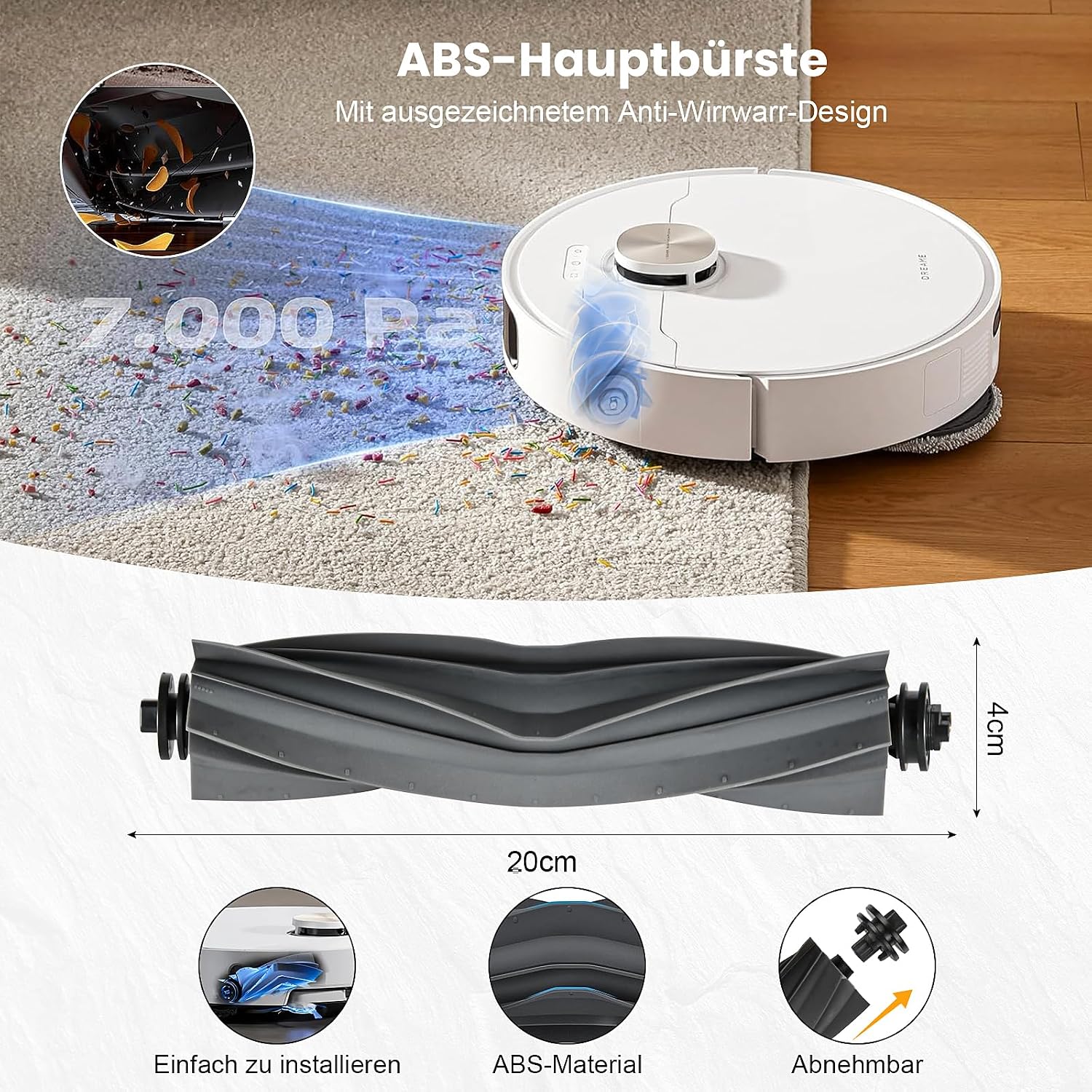 Detalle de 25 Stück Zubehör für DREAME L10s Ultra Hauptbürste 3L