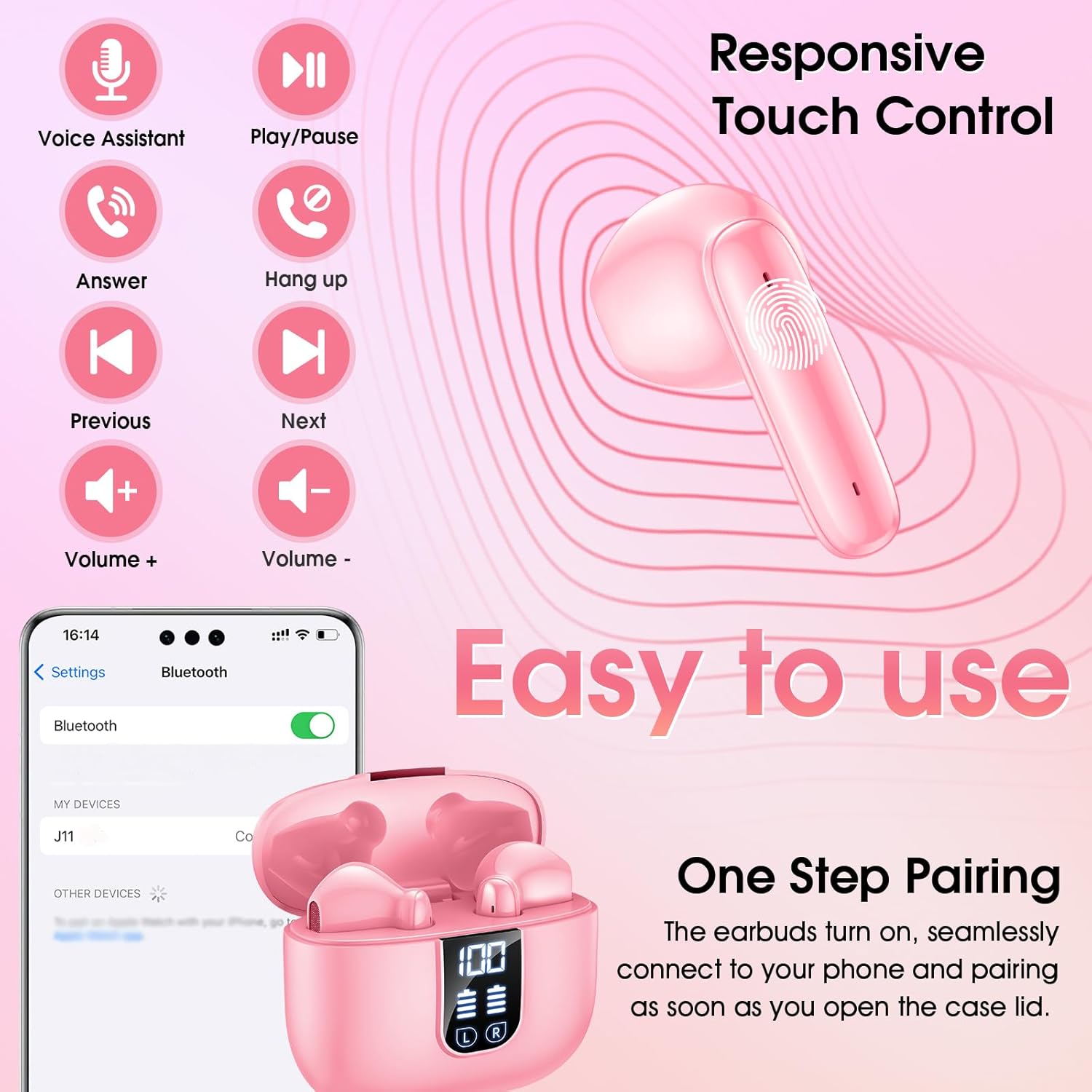 Thumbnail 6 de EXZHIG Bluetooth Kopfhörer 5.4 mit 10 m