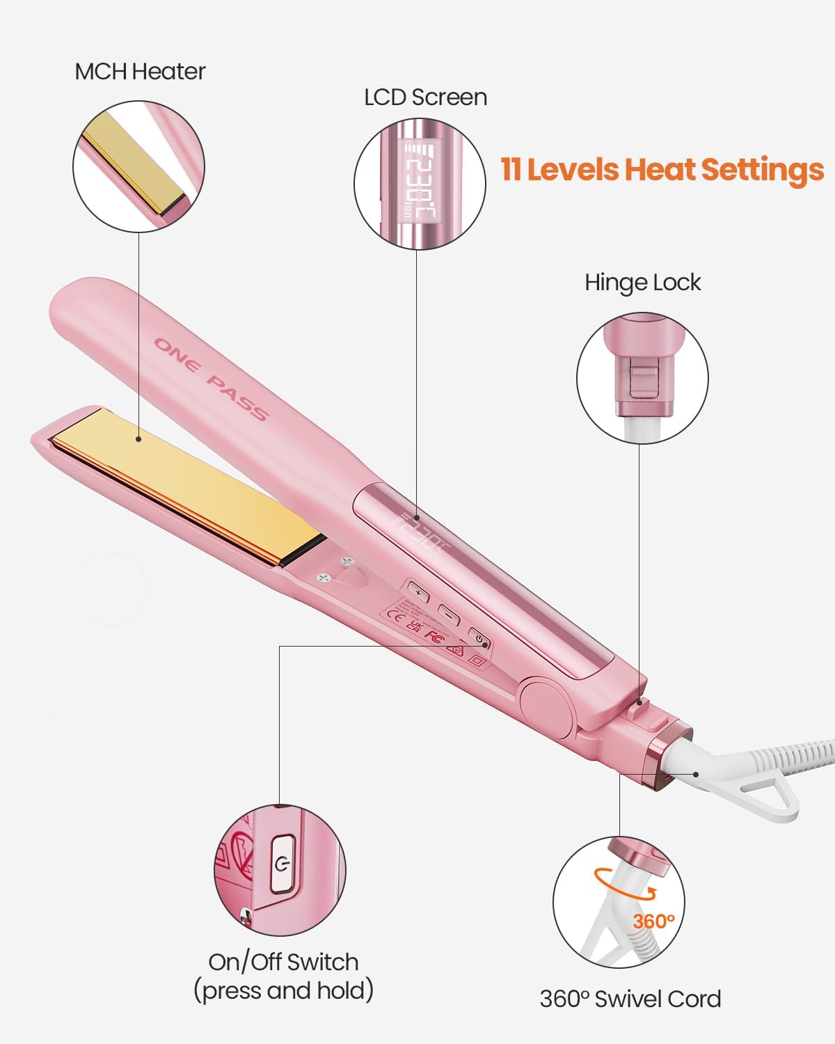 Thumbnail 5 de Faszin Hair Straighteners with Ionic Titanium Plate