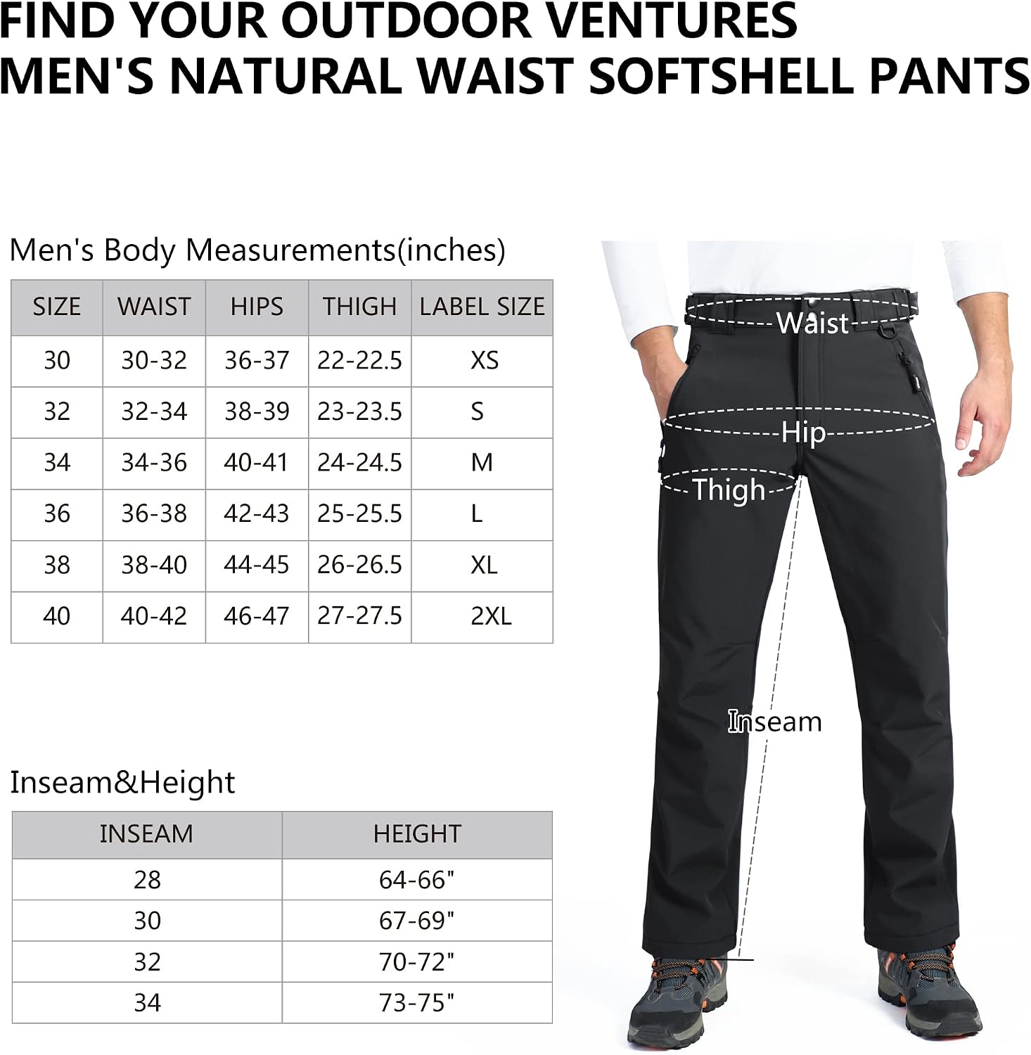 Thumbnail 6 de Outdoor Ventures Mens Waterproof Trousers 1-layer hiking trousers