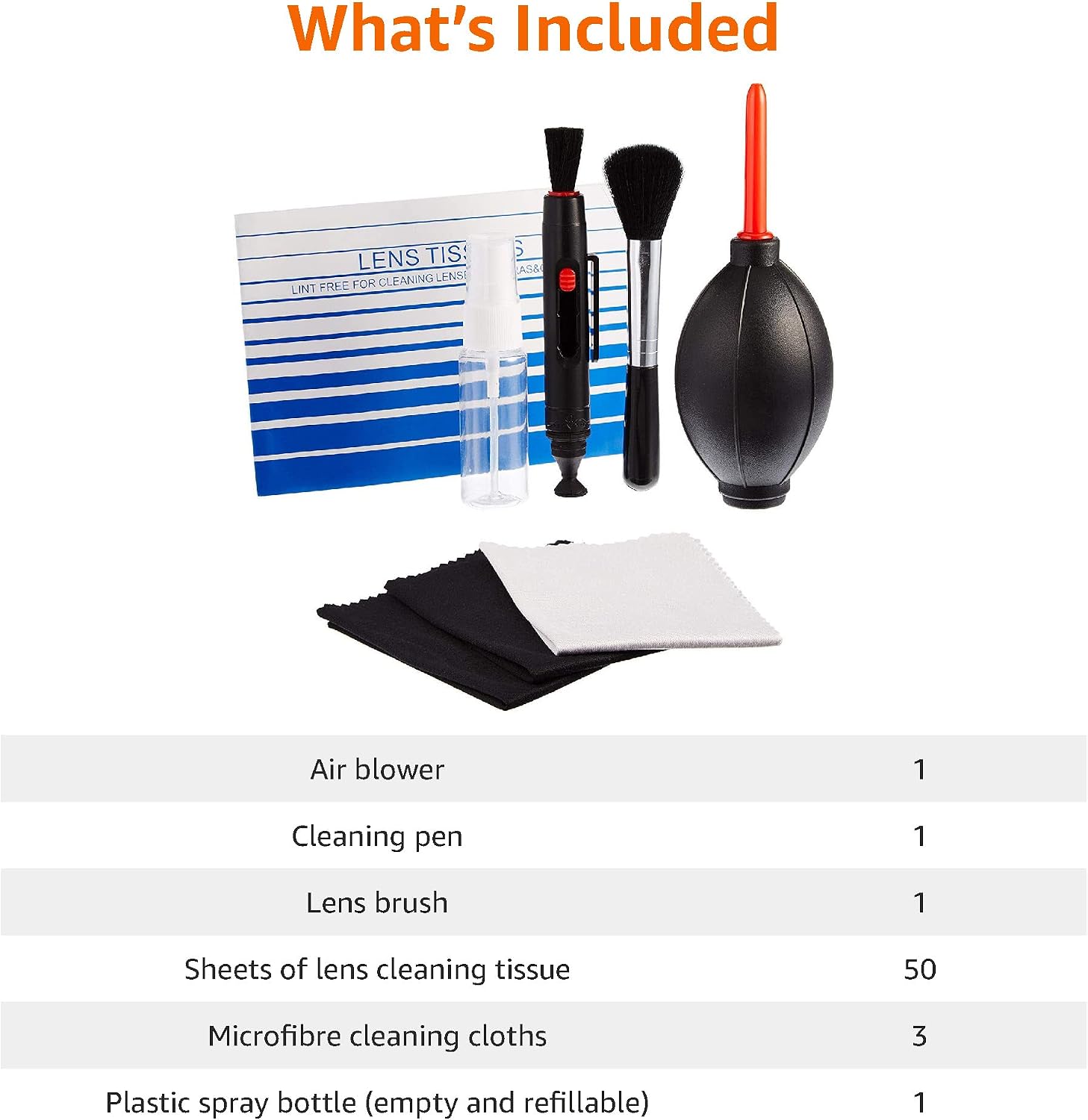 Thumbnail 4 de Kit de nettoyage Amazon Basics pour appareil photo reflex et appareils électroniques sensibles