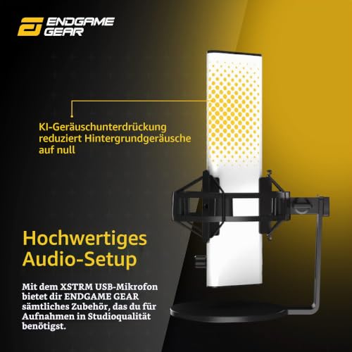 Detalle de ENDGAME GEAR XSTRM USB Mikrofon – Studioqualität für Streaming, Podcast & Aufnahmen