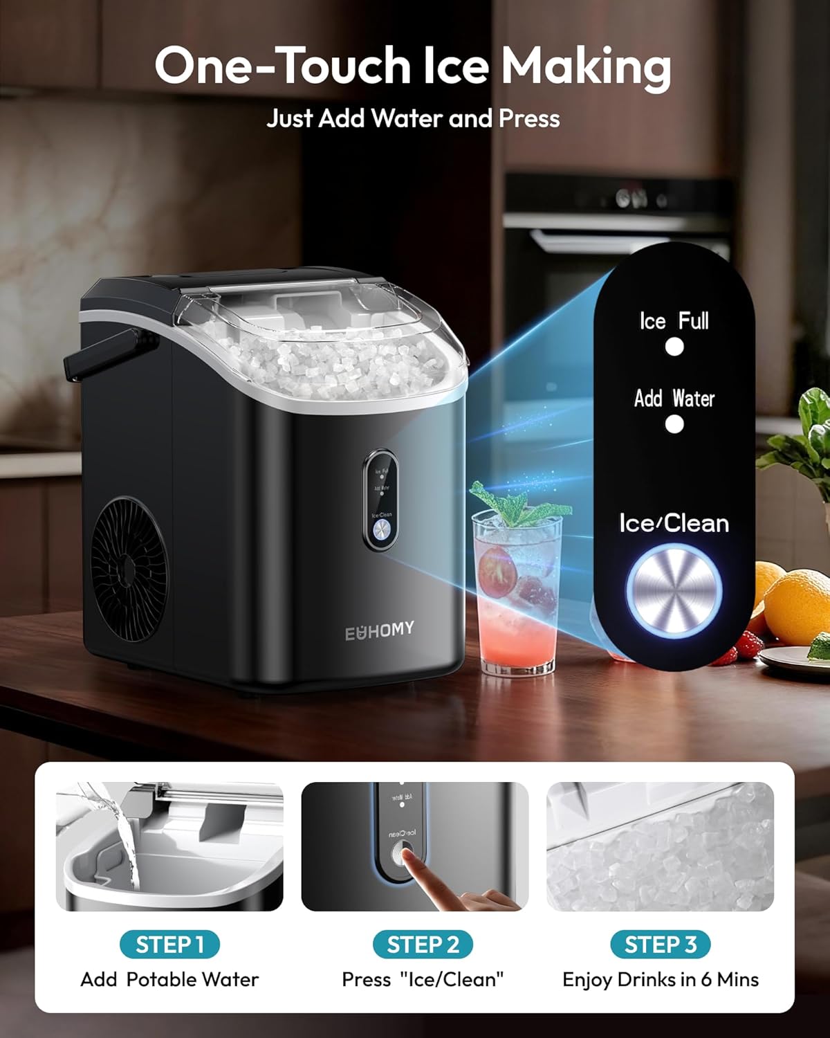 Thumbnail 4 de EUHOMY Nugget Ice Maker, 1.8 lb Basket