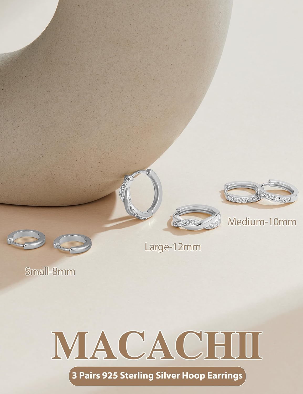 Detalle 2 de MACACHII Ohrringe 3 Paar