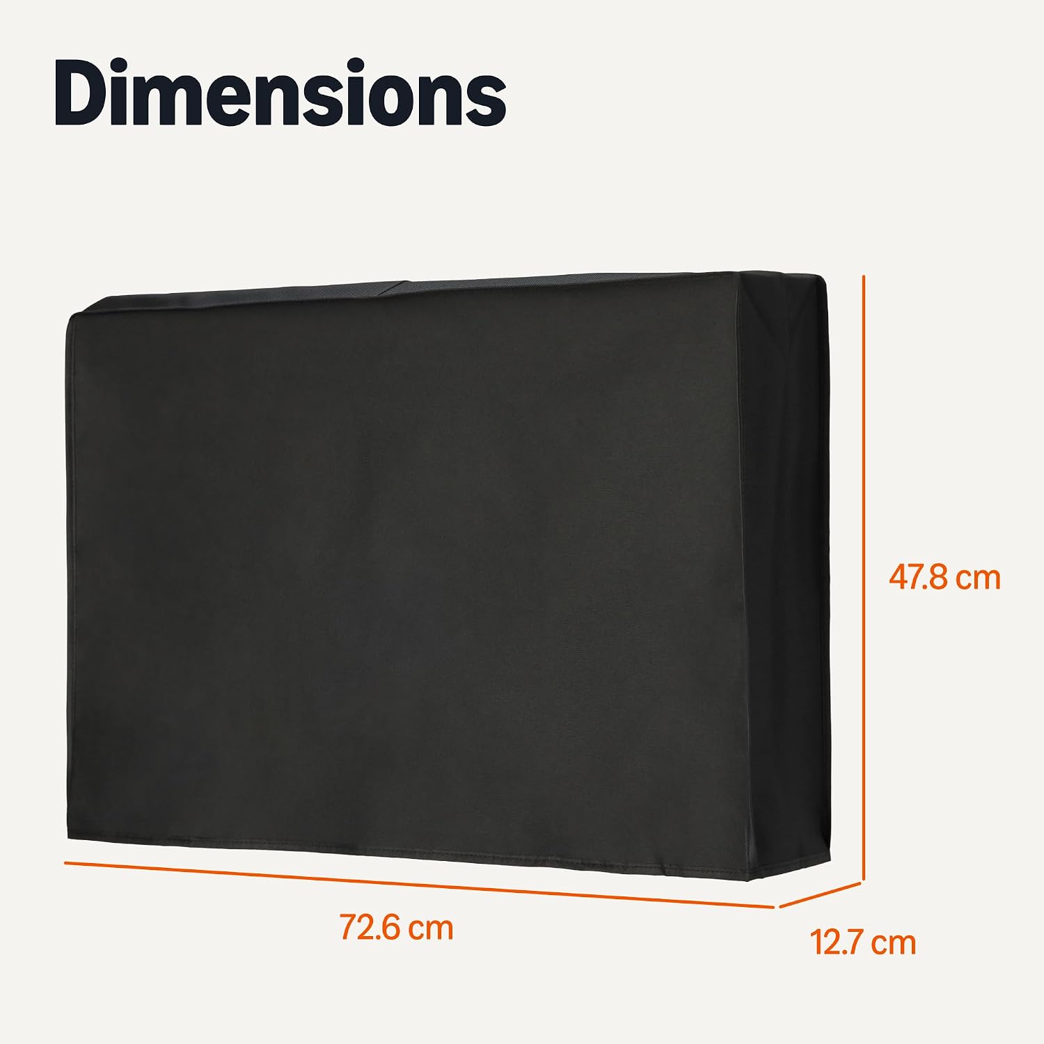 Detalle de Amazon Basics Waterproof Outdoor TV Cover for 28–32 inch Flat-Screen TVs (72.6 x 12.7 x 47.8 cm) – Black