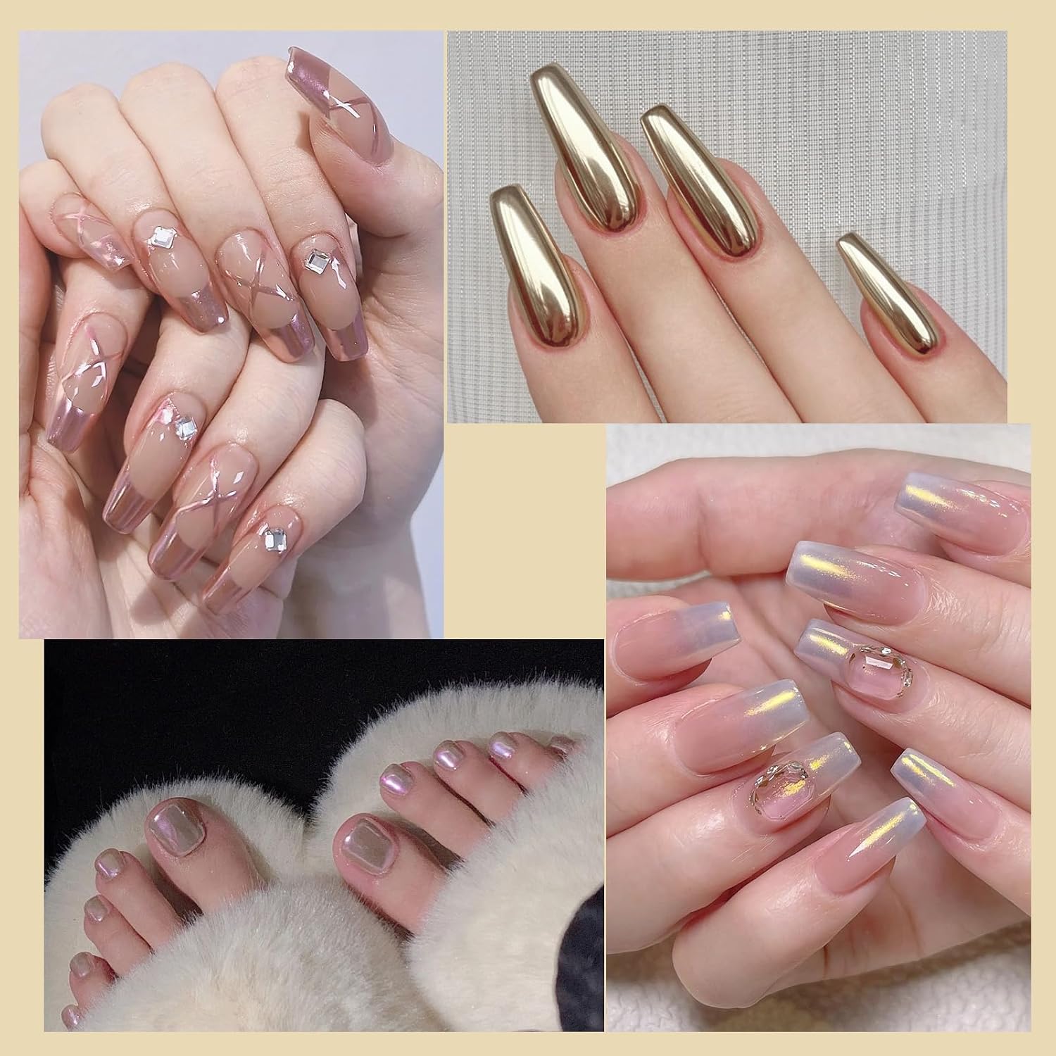 Thumbnail 6 de Artdone 16 Jars Chrome Nail Powders 💅