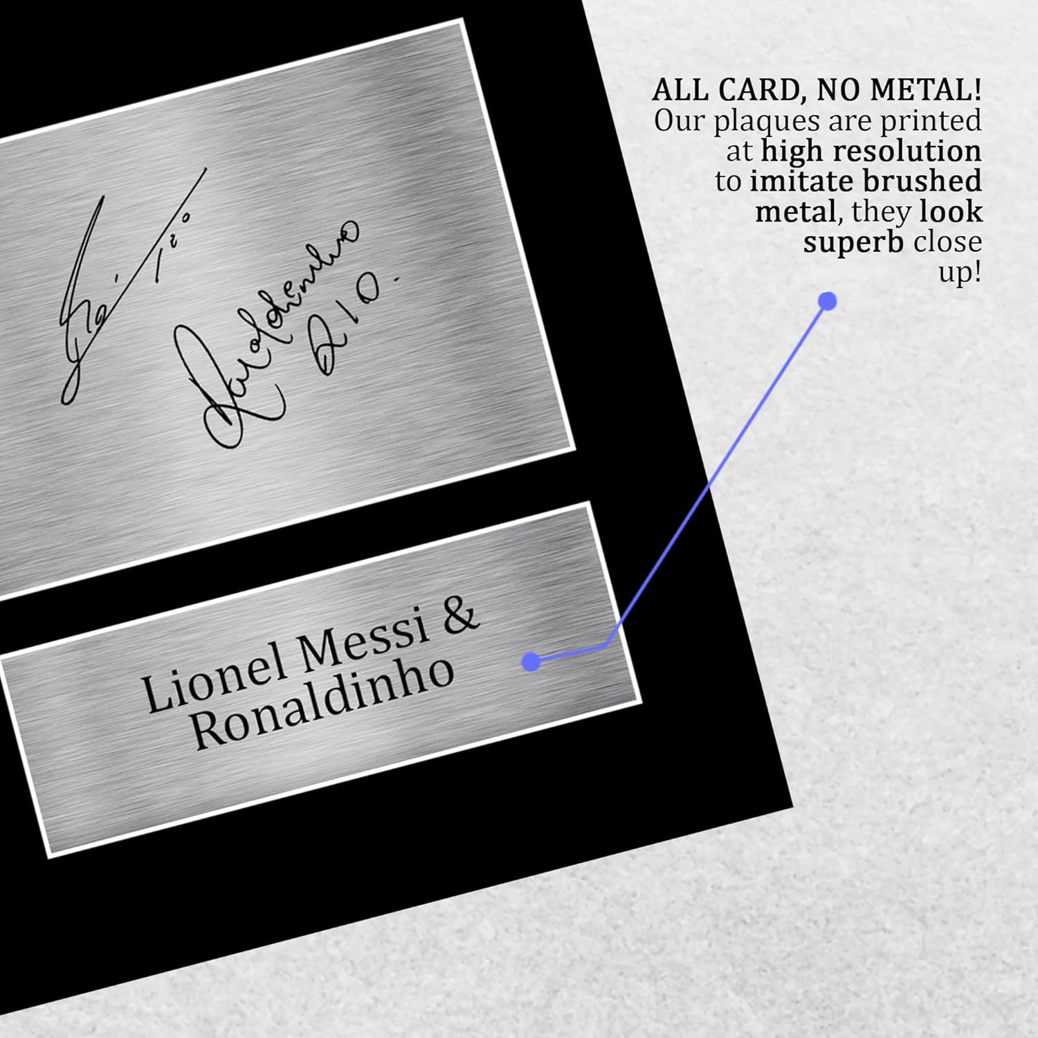 Thumbnail 4 de HWC Trading A4 Lionel Messi & Ronaldinho Barcelona printed signed autograph picture (A4)