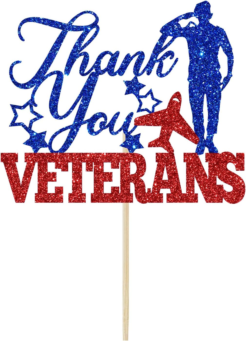 Thumbnail 1 de Thank You Veterans Cake Topper