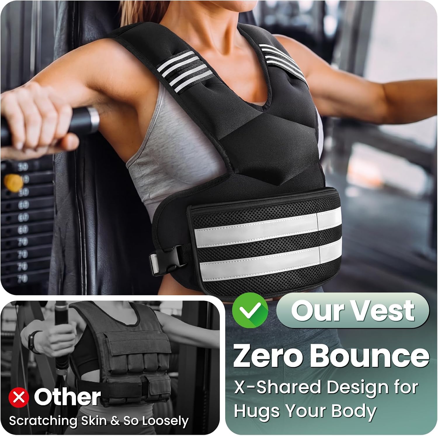 Detalle 2 de Adjustable Weighted Vest, 11–18 lb