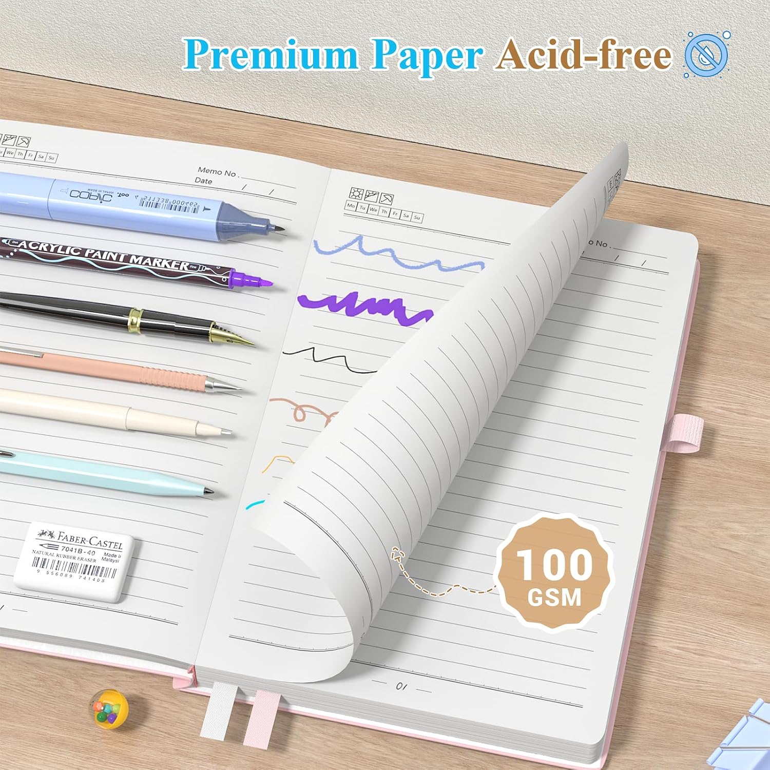 Detalle de Smarpau A4 notebook, 360-page leather lined