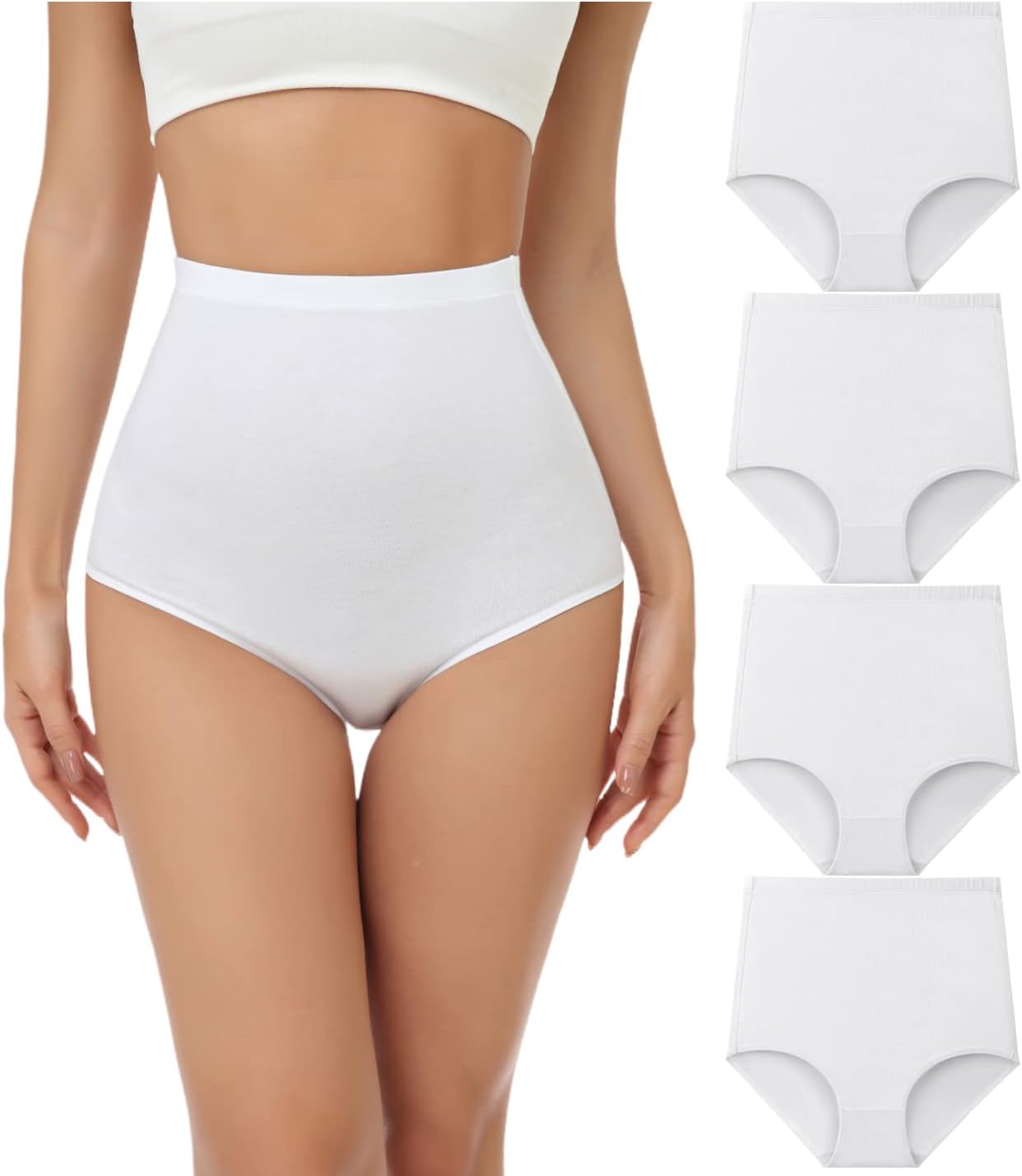 Thumbnail 4 de Wirarpa Women's Cotton High Waisted Briefs 4 Pack