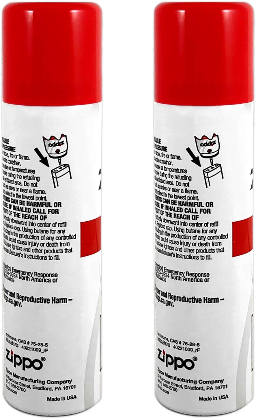 Detalle 2 de Zippo Butane Fuel Refill – Premium 75 ml, 2-Pack, High-Purity for Lighters and Torches