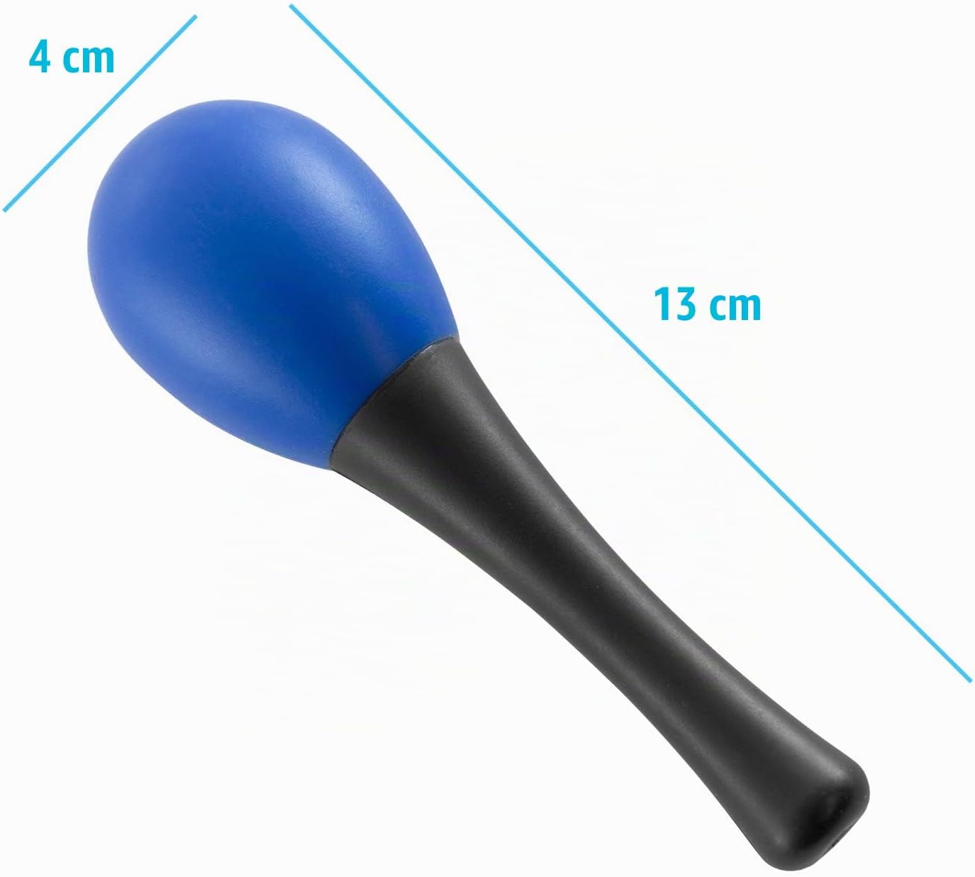Detalle 2 de Tiger MAR28-BL äggmaracas i blå plast, 13 cm, par för små händer