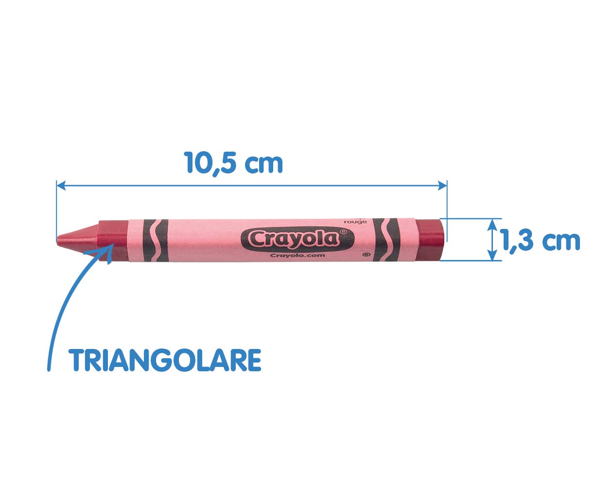 Detalle 1 de Crayola Mini Kids Triangle Crayons, 16 Pieces, 16 Shades, 12+ Months
