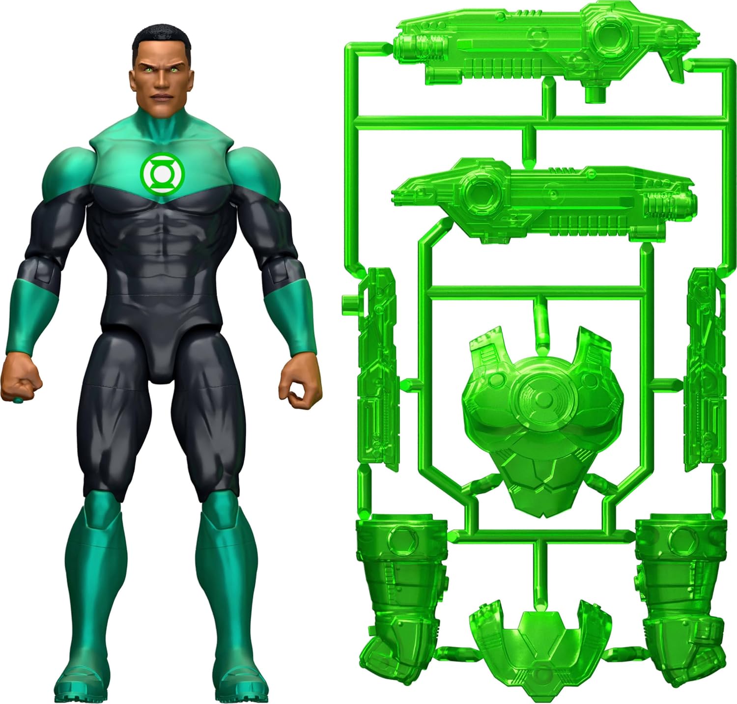 Detalle 2 de Mattel JNF58 グリーンランタン ジョン・スチュワート アクションフィギュア 22箇所可動