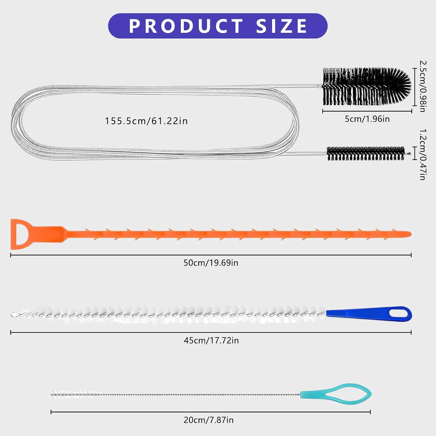 Thumbnail 1 de Drain Unblocker Tool – 6 PSC Shower Drain Unblocker Set for Kitchen, Bathroom & Shower