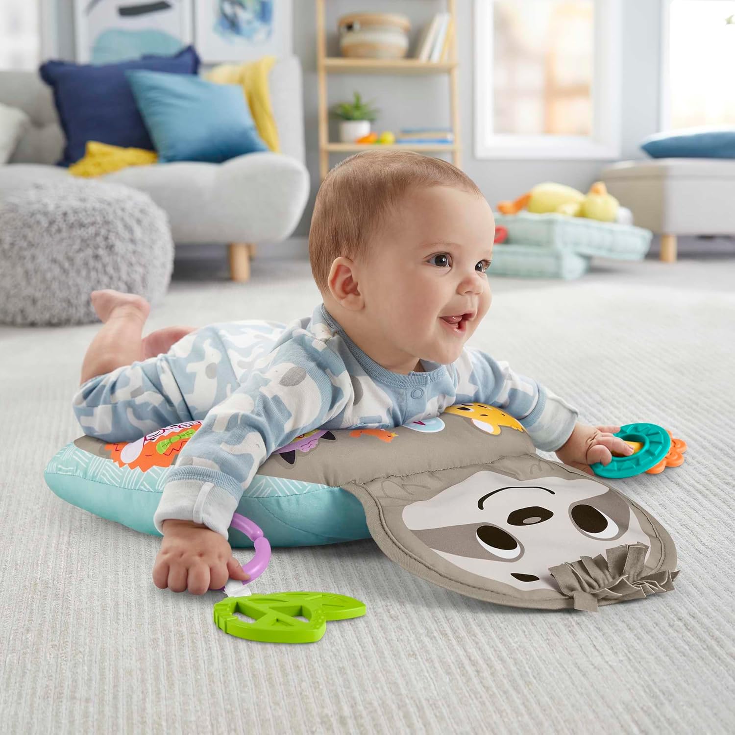 Thumbnail 1 de Fisher-Price Music and Vibe Sloth Tummy Wedge (GRR01) – tummy time support with music and activity toys
