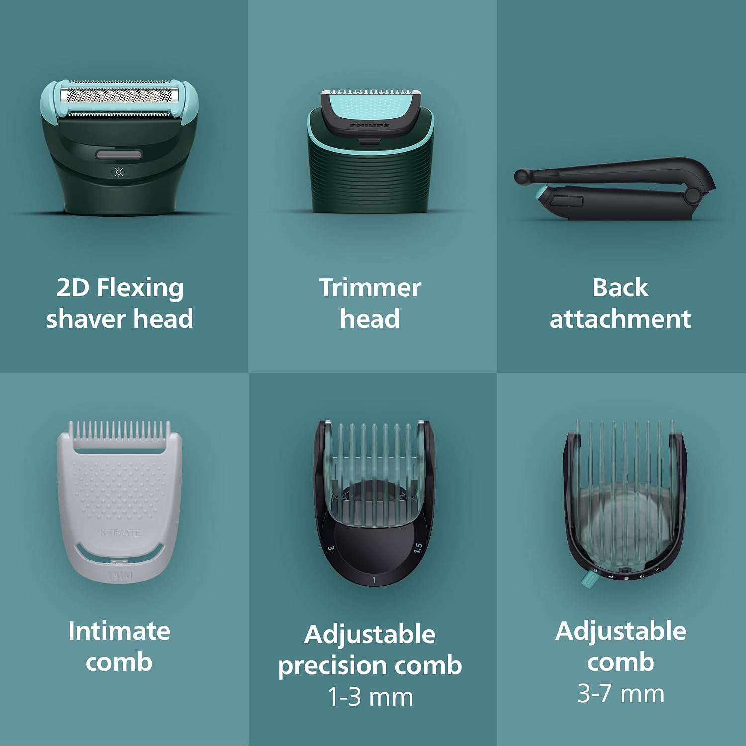 Thumbnail 2 de Philips Body Groomer 7000 Series BG7485/30 – Men’s body trimmer with 2D flexing head & Triple Protect shave system