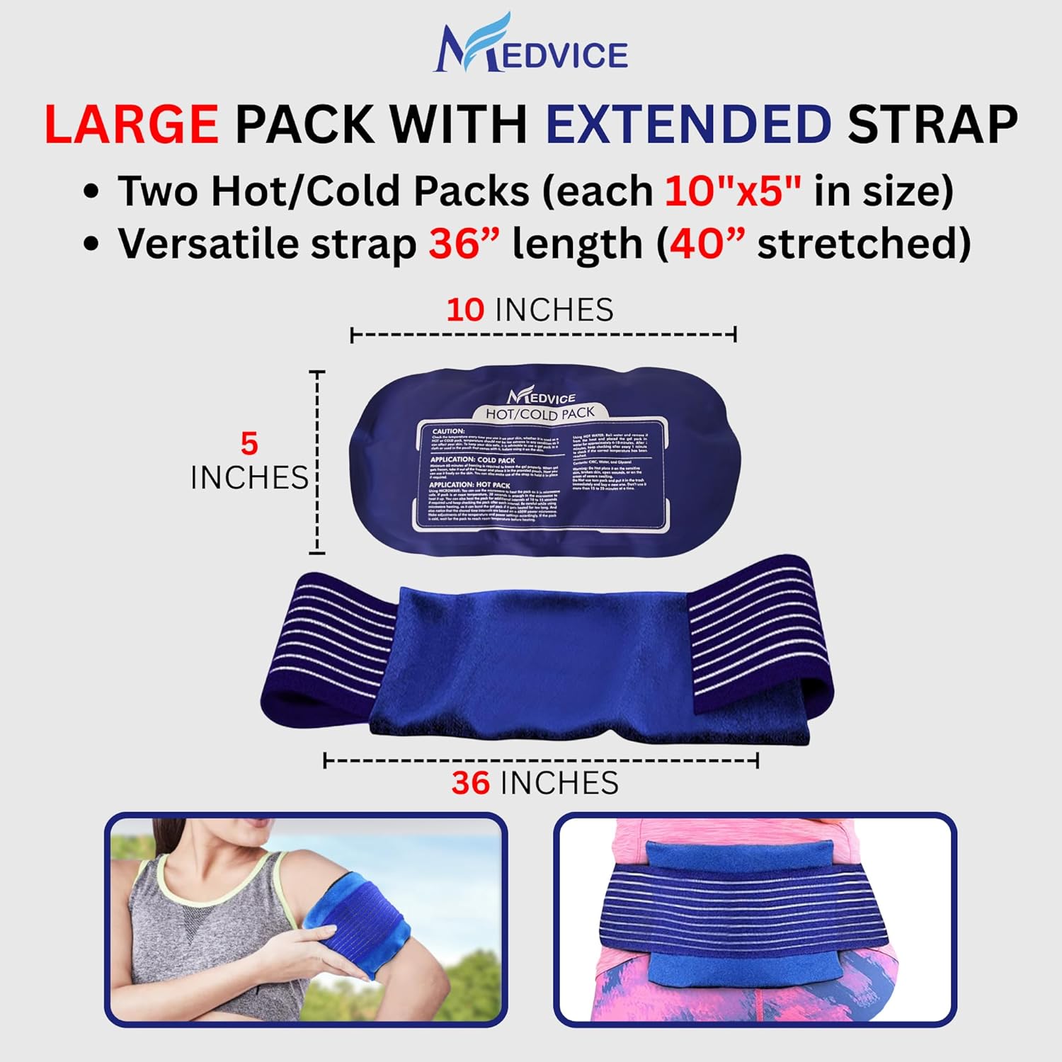 Detalle 2 de Reusable Hot and Cold Ice Packs 3-Piece Set 🩹