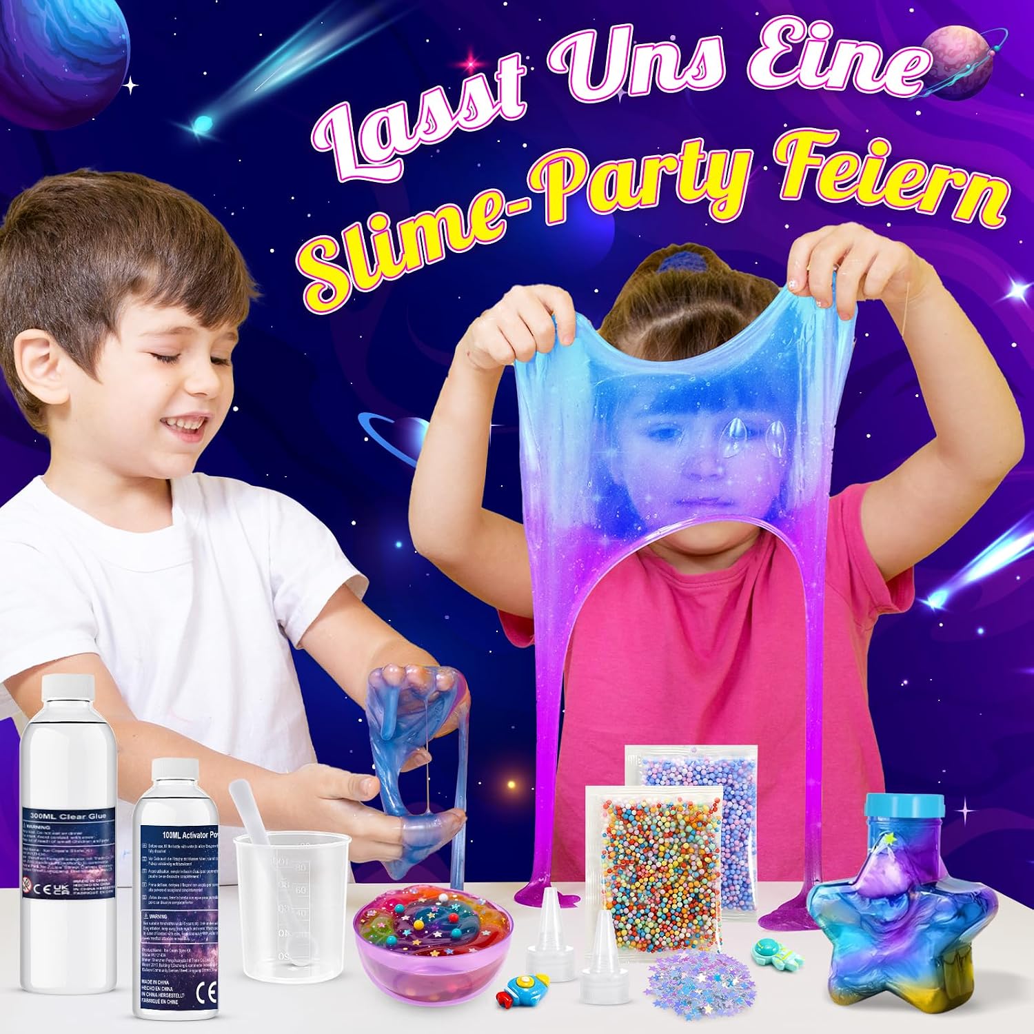 Detalle de iKidiki Galaxy Schleim DIY Set – Kreatives Slime-Spielzeug für Kinder von 6–12 Jahren