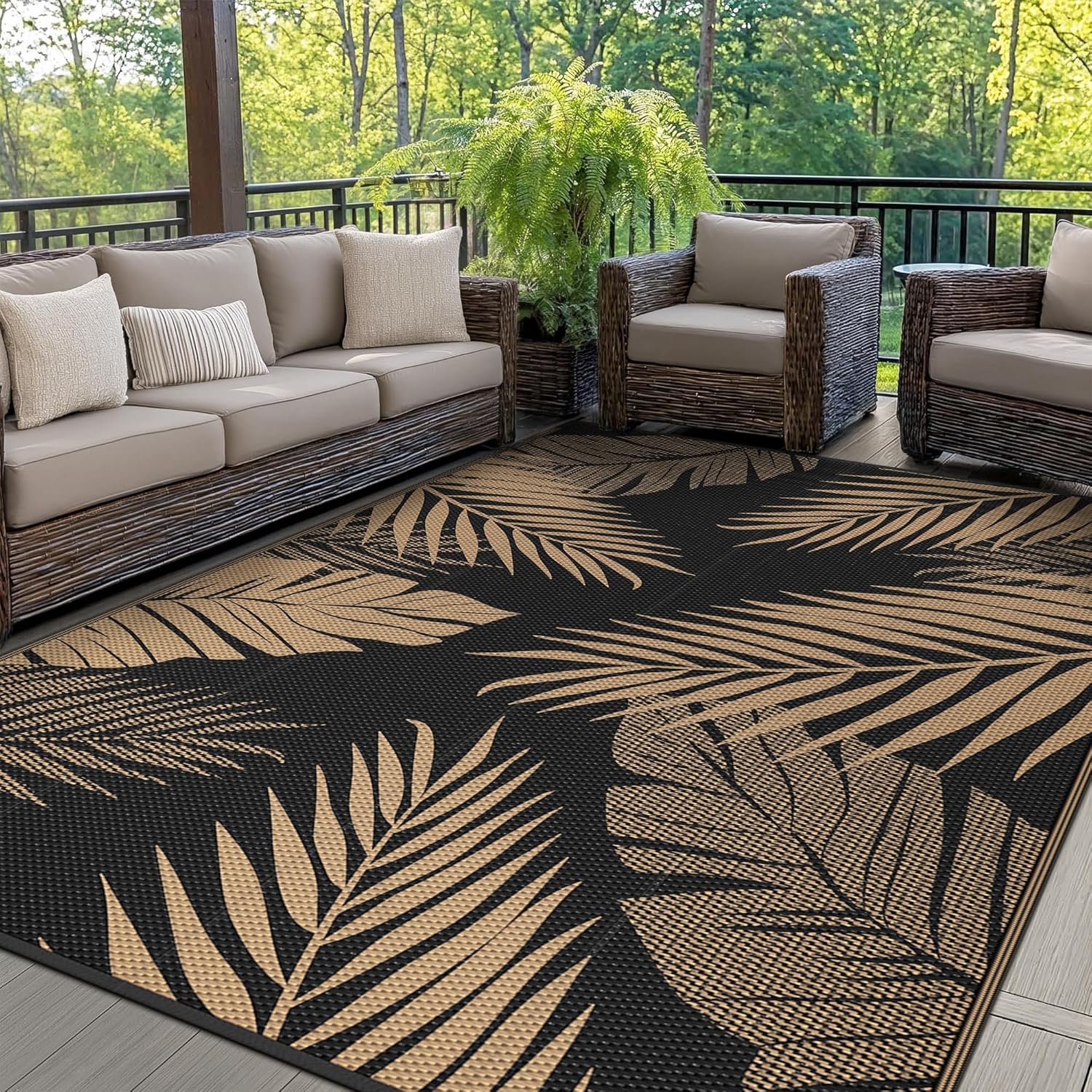Detalle de GENIMO Outdoor Rug 180x275cm waterproof